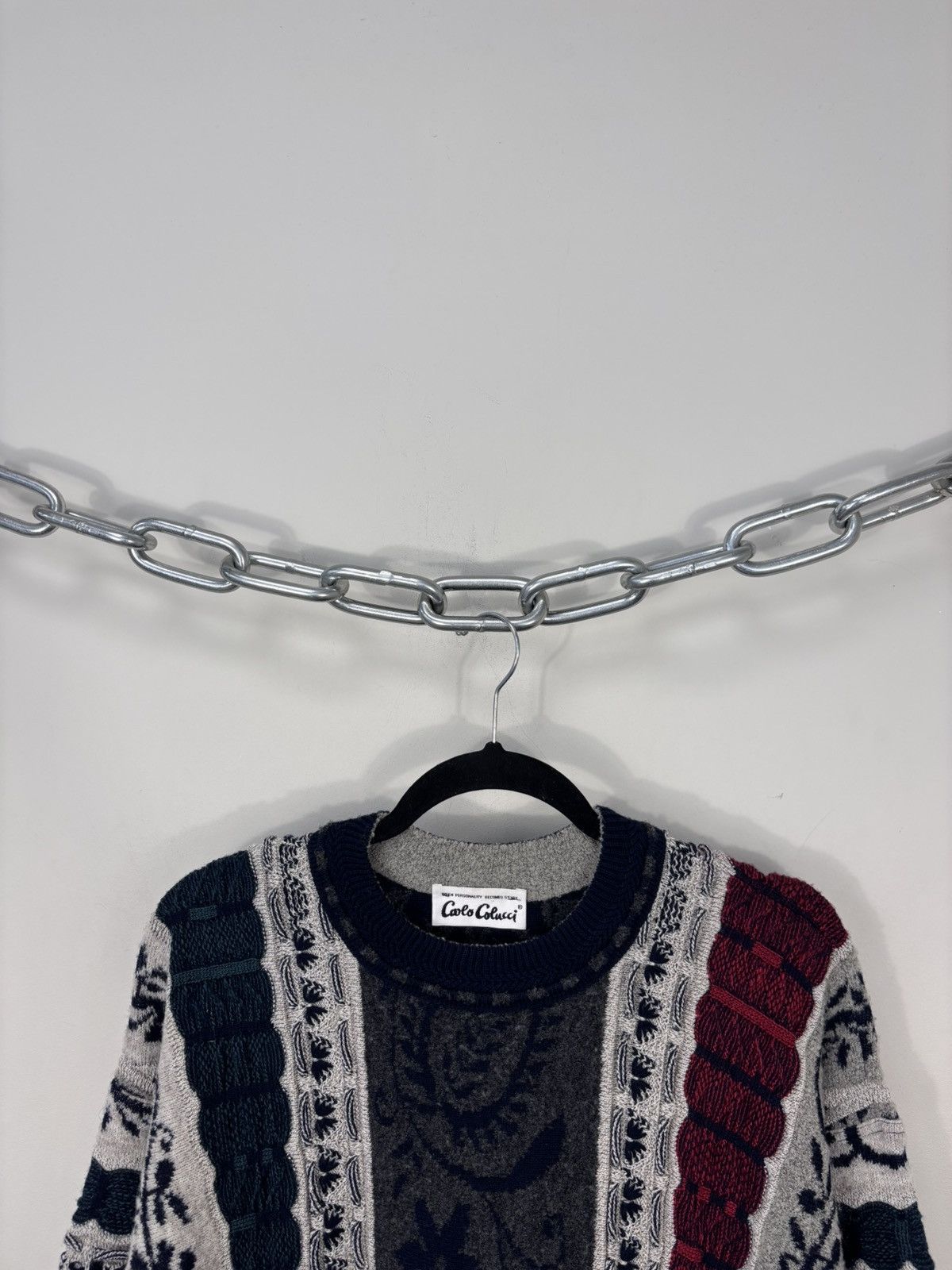 Carlo Colucci Carlo Colucci Vintage 3D Textured Knit Wool Blend Sweater Size US XL / EU 56 / 4 - 3 Thumbnail