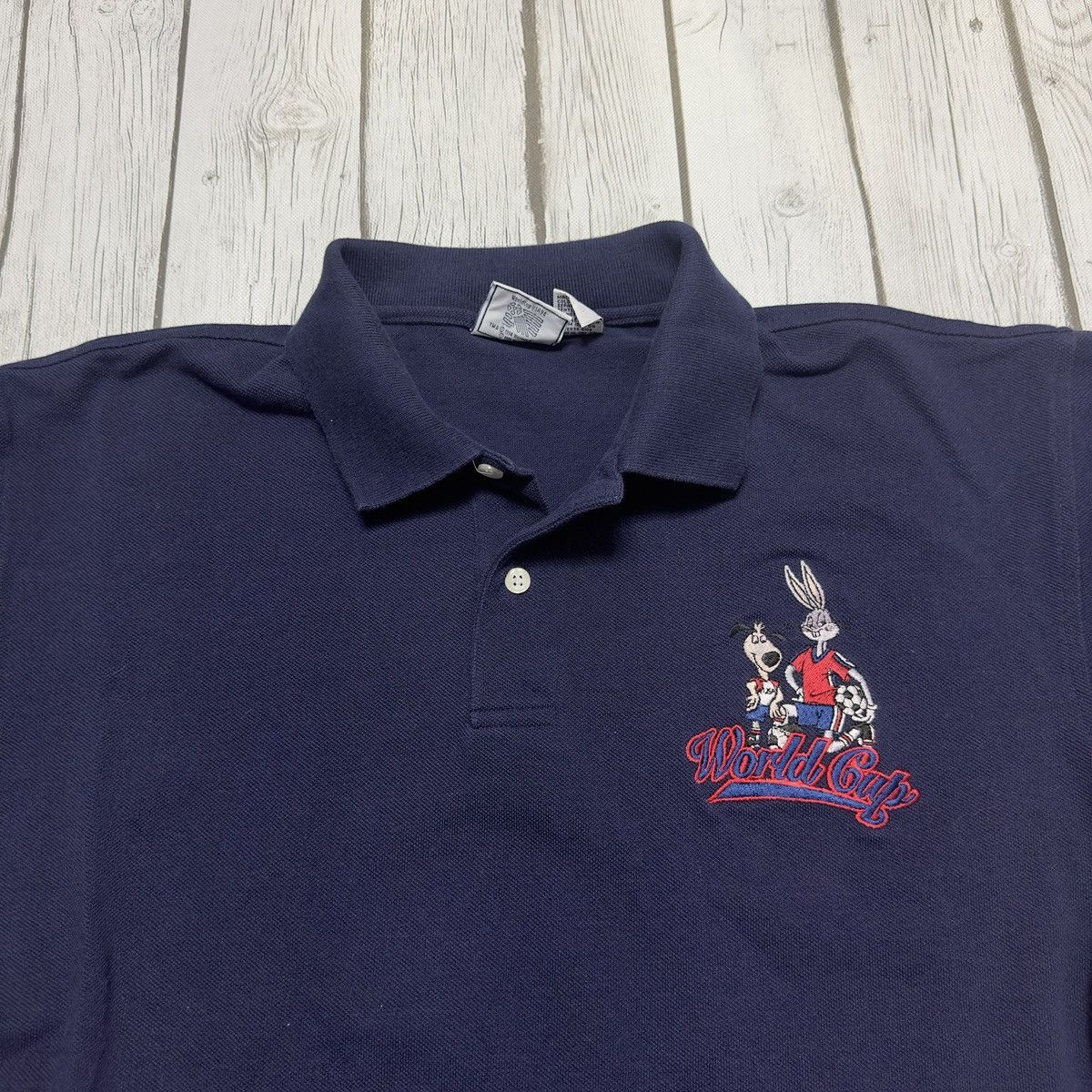 Vintage × Warner Bros Vintage 1994 FIFA World Cup USA Looney Tunes polo shirt Size US M / EU 48-50 / 2 - 3 Thumbnail