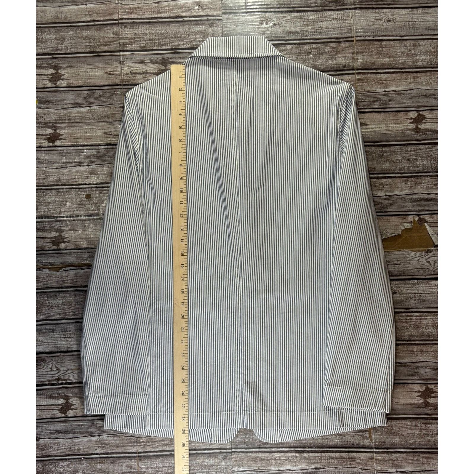 Todd Snyder Todd Snyder Seersucker Striped Chore Blazer jacket sz M blue Size 40R - 4 Thumbnail