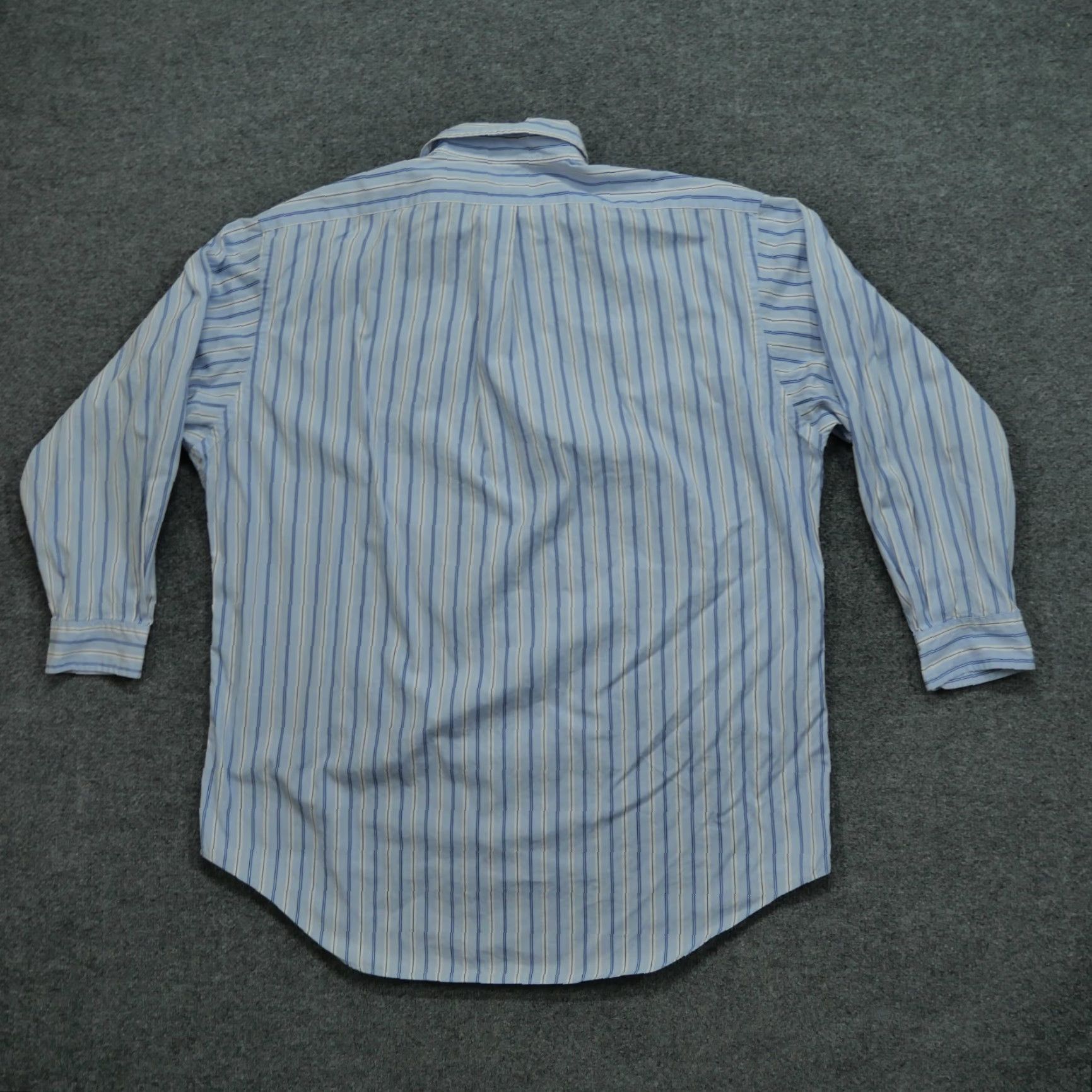 Polo Ralph Lauren Ralph Lauren Shirt Mens 17 32 33 Blue White Striped Button Down Knit Cotton Logo Classic Preppy Casual Size US XS / EU 42 / 0 - 5 Thumbnail