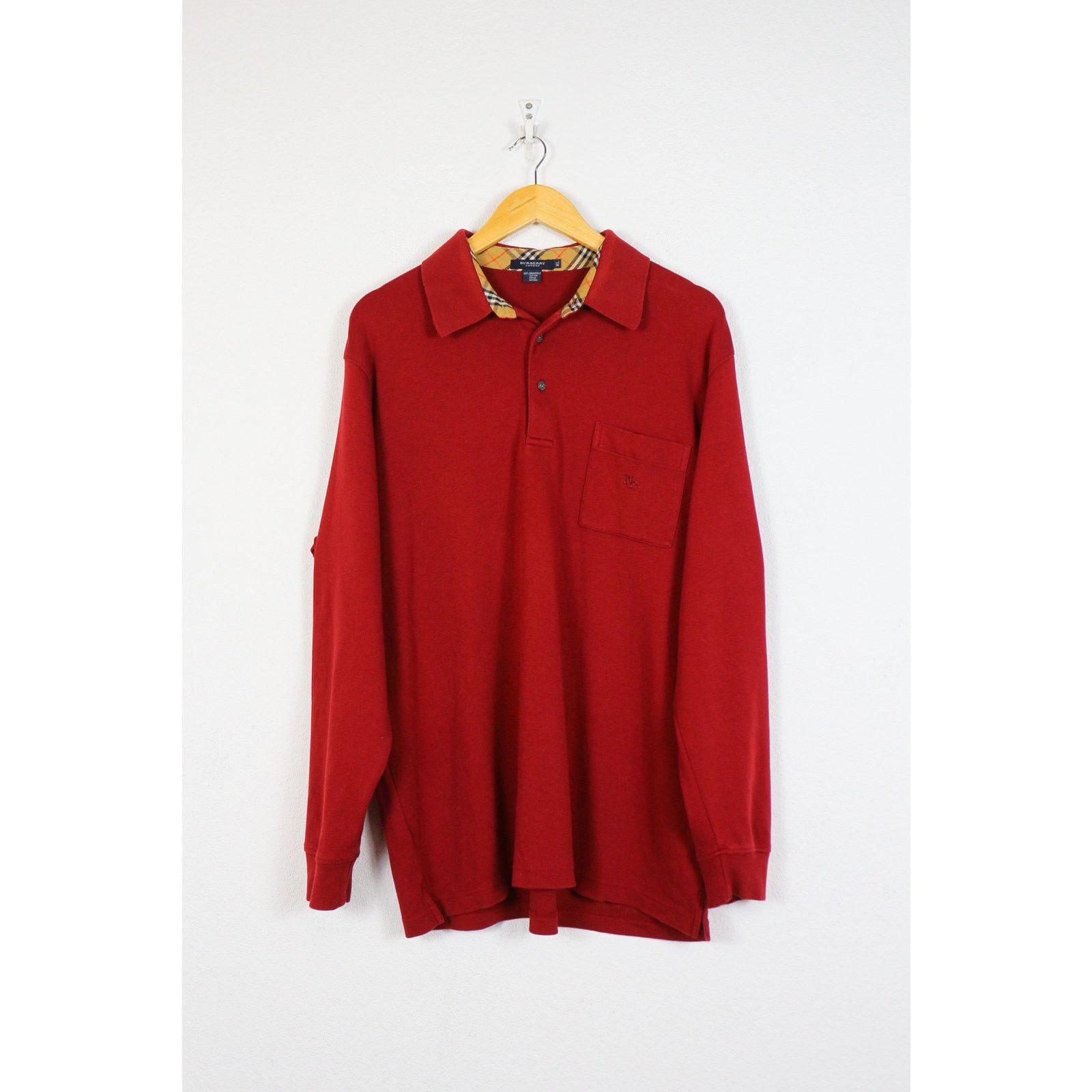 Burberry Vintage Burberry London Logo Knight Rugby Polo Shirt 90s Size US XL / EU 56 / 4 - 1 Thumbnail