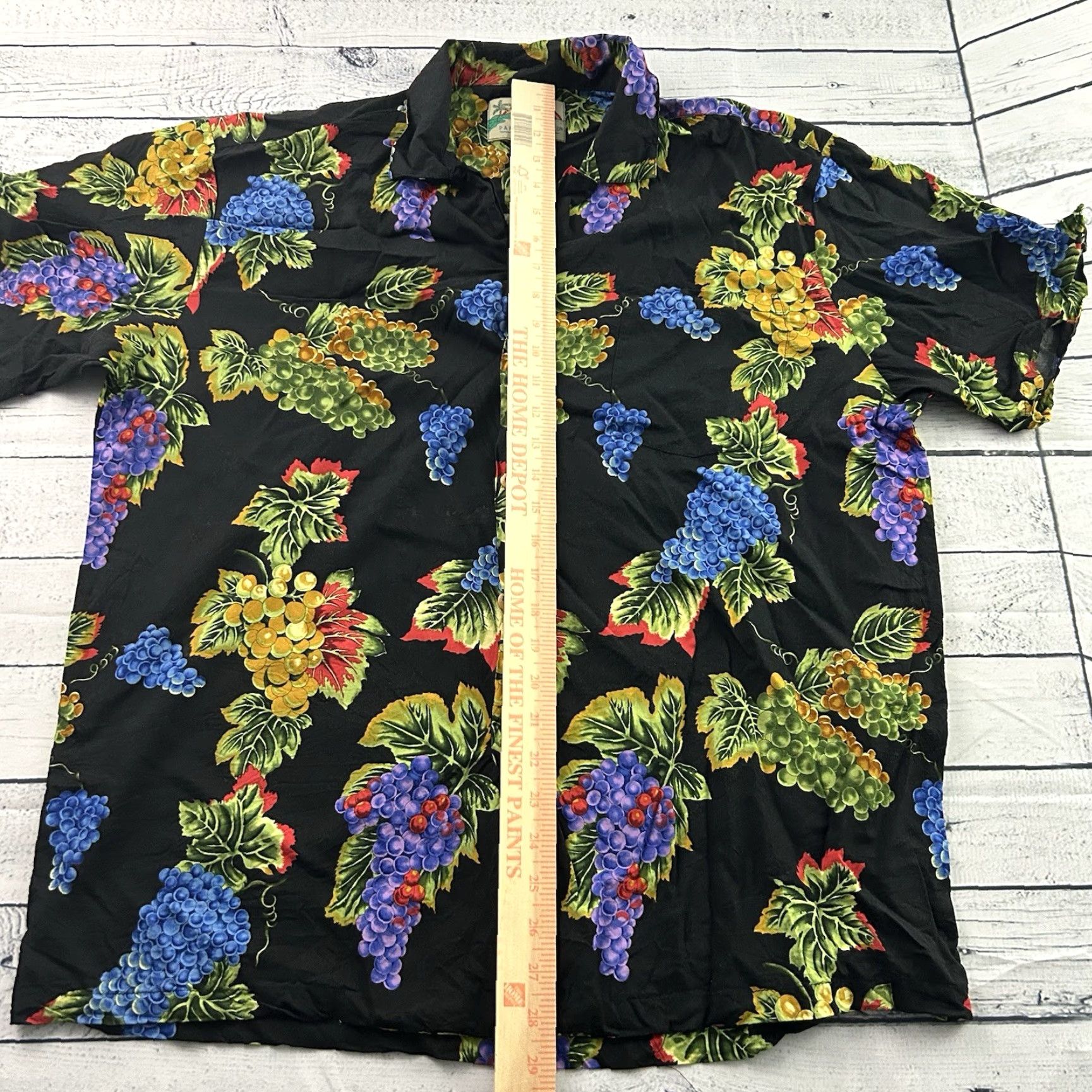 Paradise Found Paradise Found Short Sleeve Hawaiian Button-Up Shirt Men's L Black Hawaiian 90s Theme Mens Size US L / EU 52-54 / 3 - 3 Thumbnail