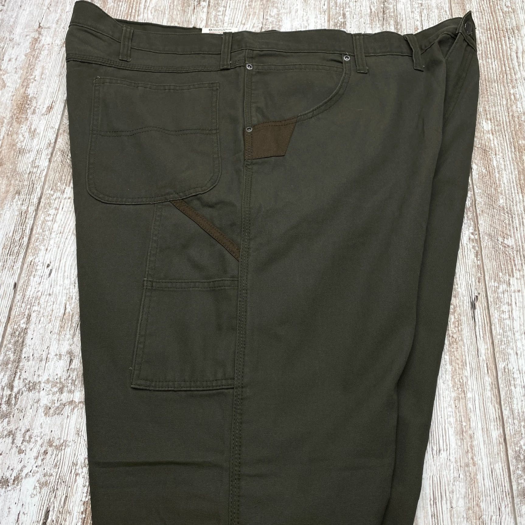 Wrangler VINTAGE Wrangler Workwear Utility Pant 42x30 Olive Relaxed Fit Pockets Canvas NEW Size US 42 / EU 58 - 4 Thumbnail