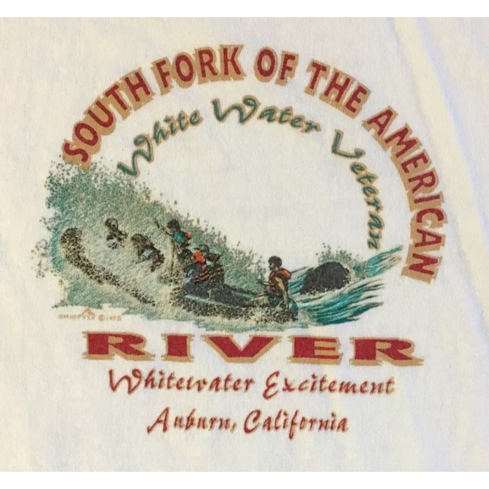 Vintage VINTAGE South Fork Whitewater Rafting Shirt XL Men T-Shirt 90s Grunge White Short Sleeve Beach Vintage 80s USA Rocky Marine Biker College Humor Size US XL / EU 56 / 4 - 4 Thumbnail
