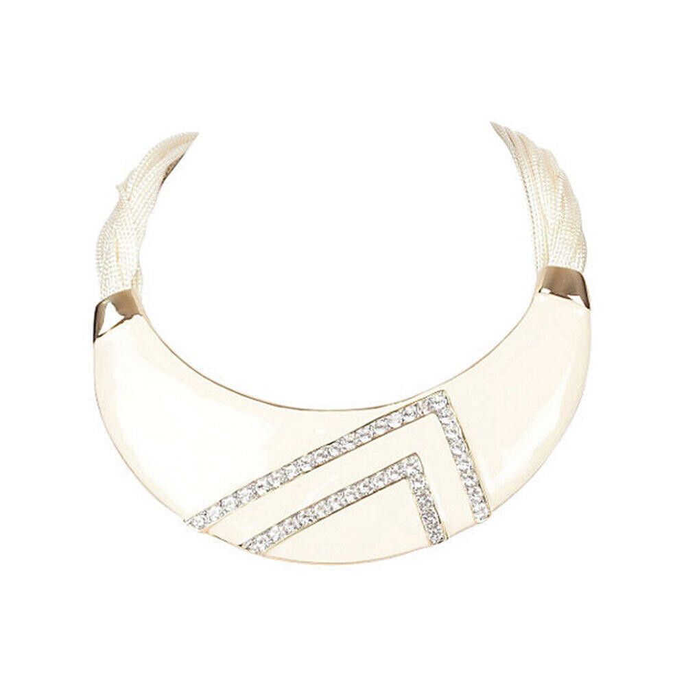 Designer Alexis Kirk Enamel & Rhinestone Collar Necklace Size ONE SIZE - 1 Thumbnail