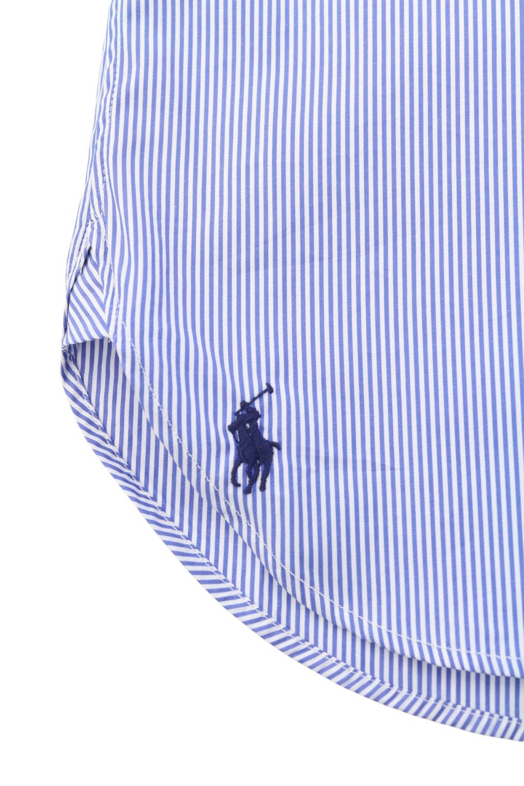 Ralph Lauren M Blue Striped Custom Fit Cutaway Logo Shirt 87013 Size US M / EU 48-50 / 2 - 6 Thumbnail