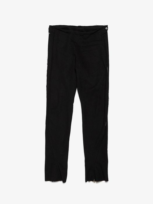 Ma+ Black Side Zipped Raw Hem Trousers