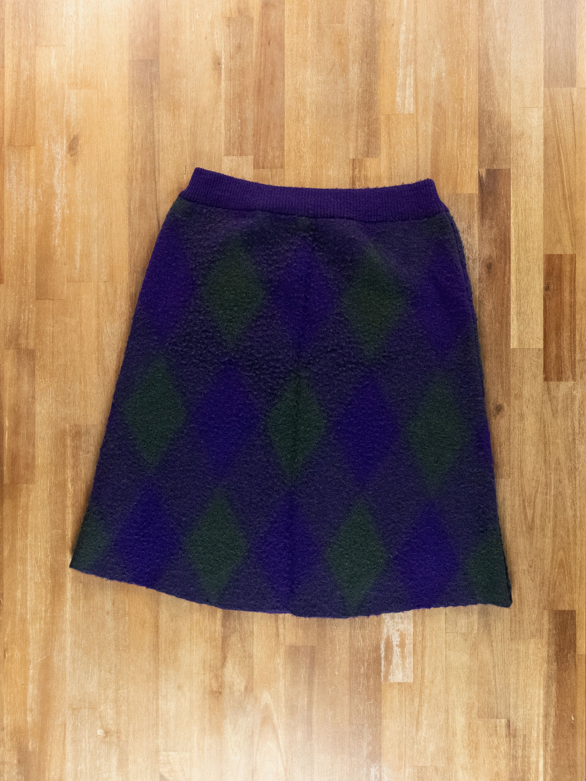 Burberry BURBERRY green purple argyle knit wool skirt Daniel Lee Size 30" / US 8 / IT 44 - 12 Thumbnail