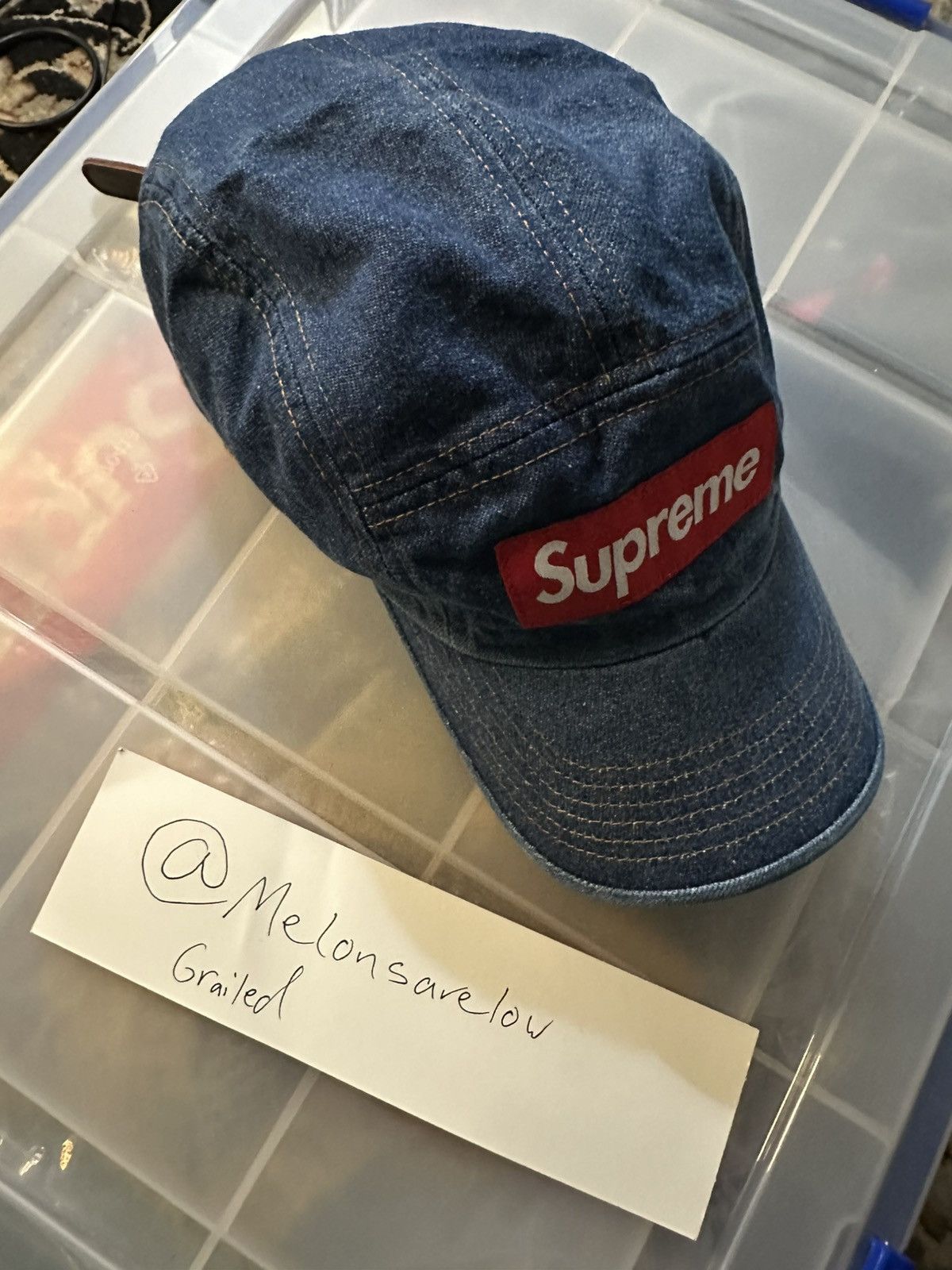 Supreme Supreme Washed Chino Twill Camp Cap - Denim Size ONE SIZE - 3 Thumbnail