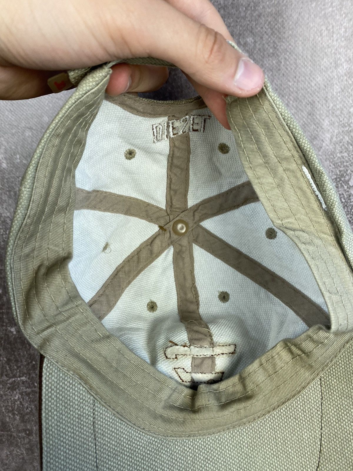 Diesel × Vintage Vintage Y2K Faded Distressed Diesel Denim Cap Hat Big Logo Size ONE SIZE - 13 Thumbnail