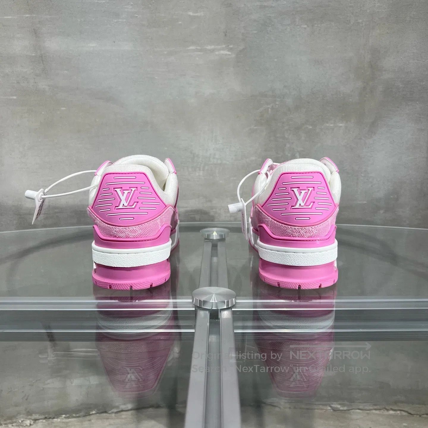 Louis Vuitton Louis Vuitton Trainer Pink and White Jeans shoes Size US 5 / IT 35 - 5 Thumbnail
