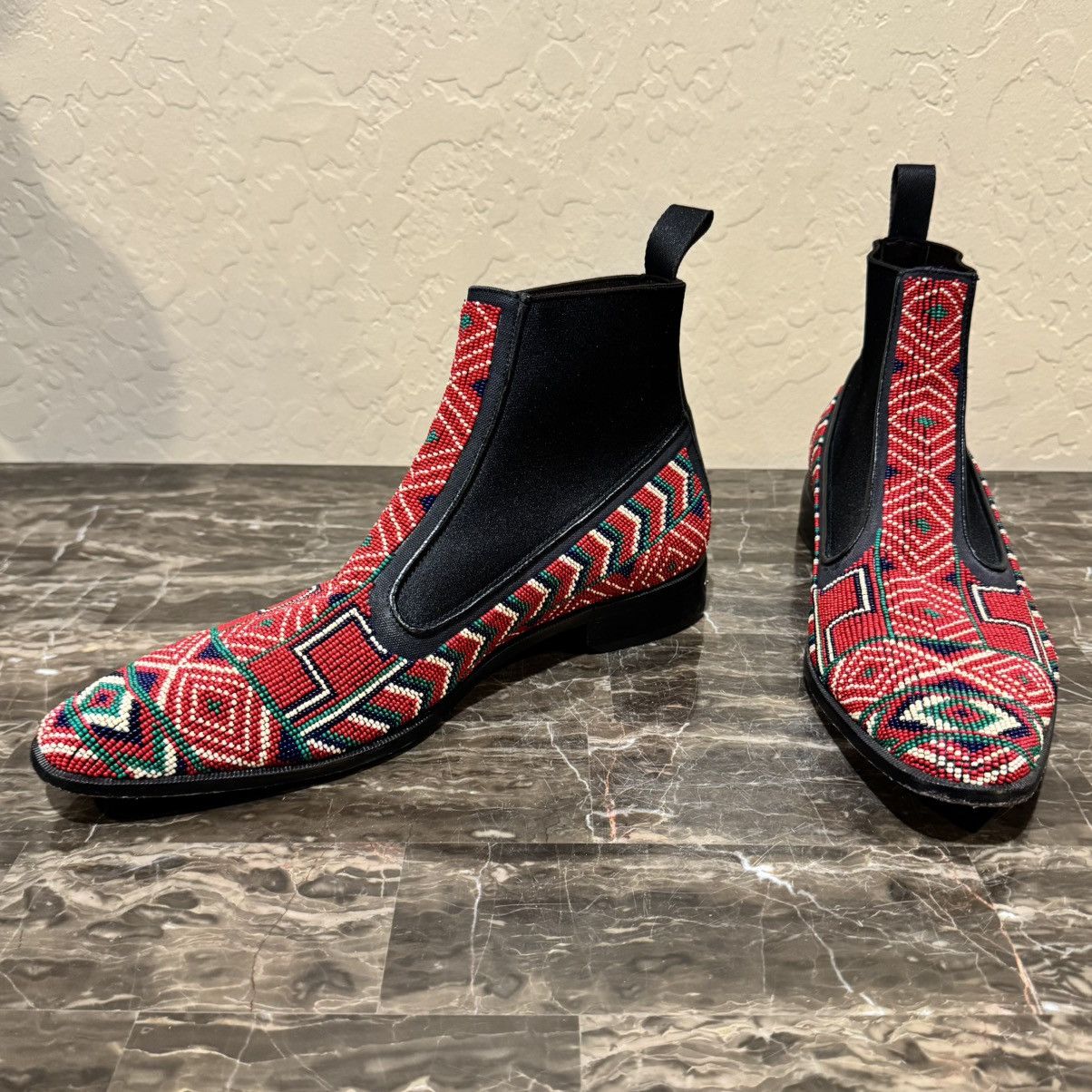 Donald Pliner Donald Pliner Beaded Leather Chelsea Boots Size US 8 / EU 41 - 15 Thumbnail