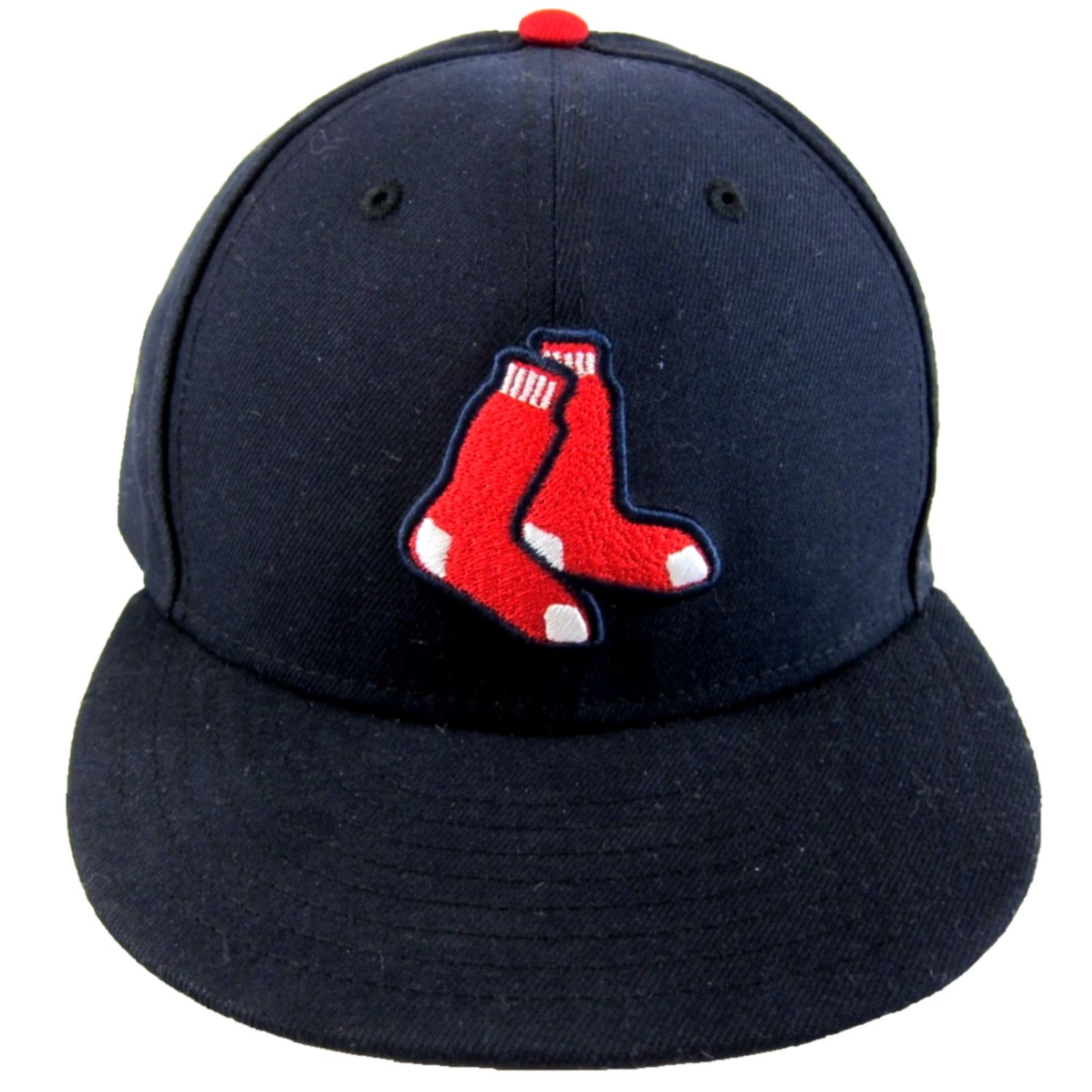 New Era Boston Red Sox Navy Blue Official On Field Cap New Era 59 Fifty Hat 7 3/8 Size ONE SIZE - 2 Thumbnail