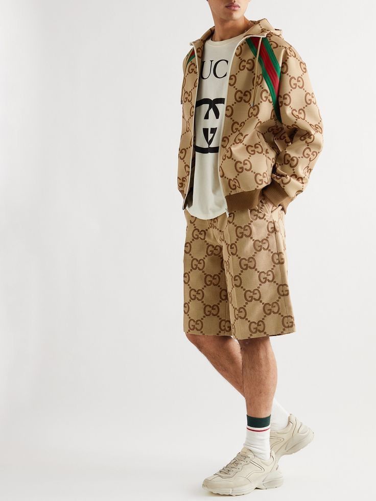 Gucci Gucci Beige Jumbo Monogram Canvas Shorts Size US 36 / EU 52 - 1 Thumbnail