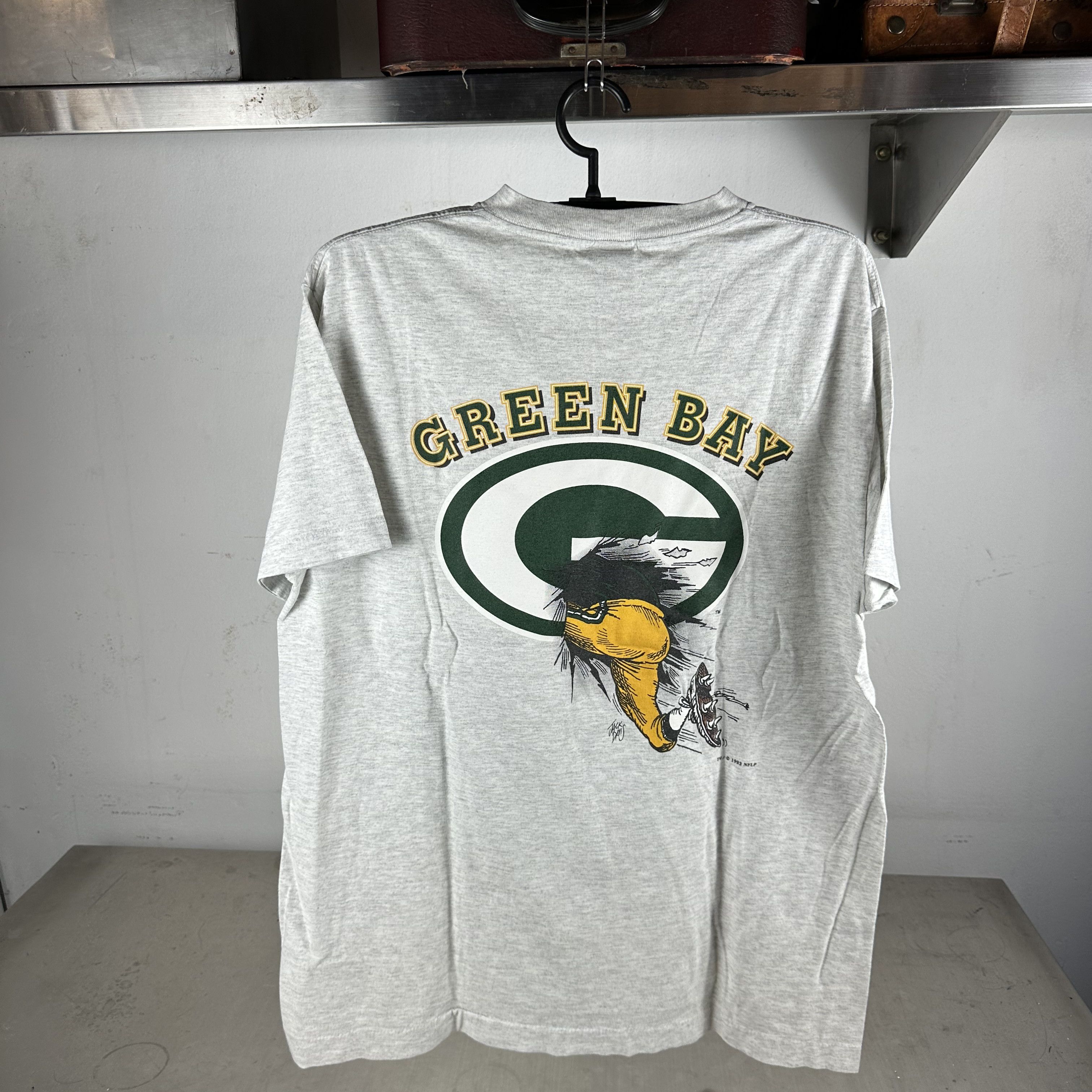 Vintage 1993 Green Bay Packers NFL Breakthrough Nutmeg T-shirt Size US L / EU 52-54 / 3 - 3 Thumbnail