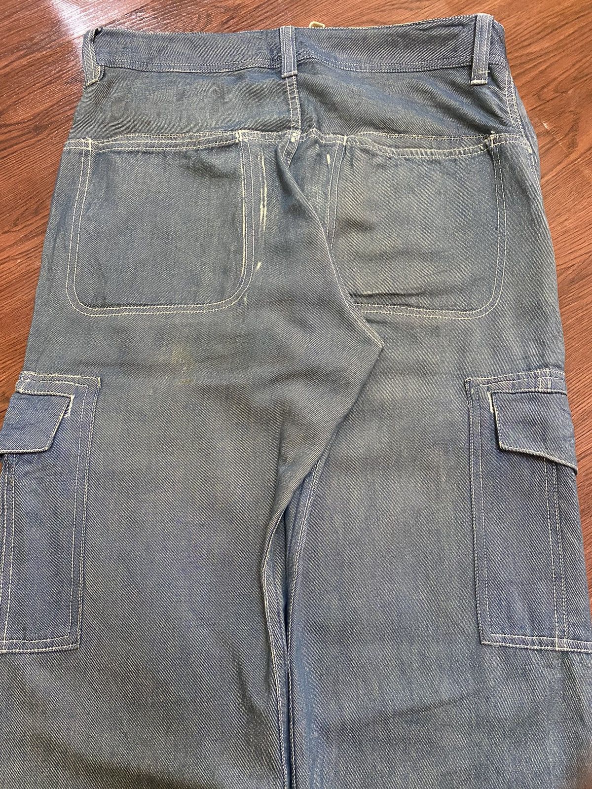 Vintage Vintage Japanese Brands Blue Wash Cargo Loose Soft Pants Size US 32 / EU 48 - 4 Thumbnail
