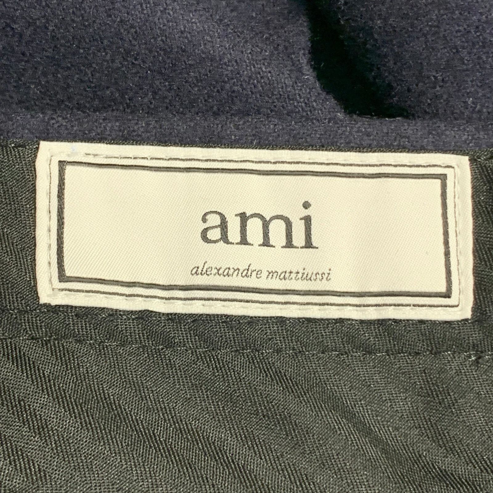 AMI AMI by ALEXANDRE MATTIUSSI Navy Wool Twill Tapered Pants Size US 31 - 3 Thumbnail