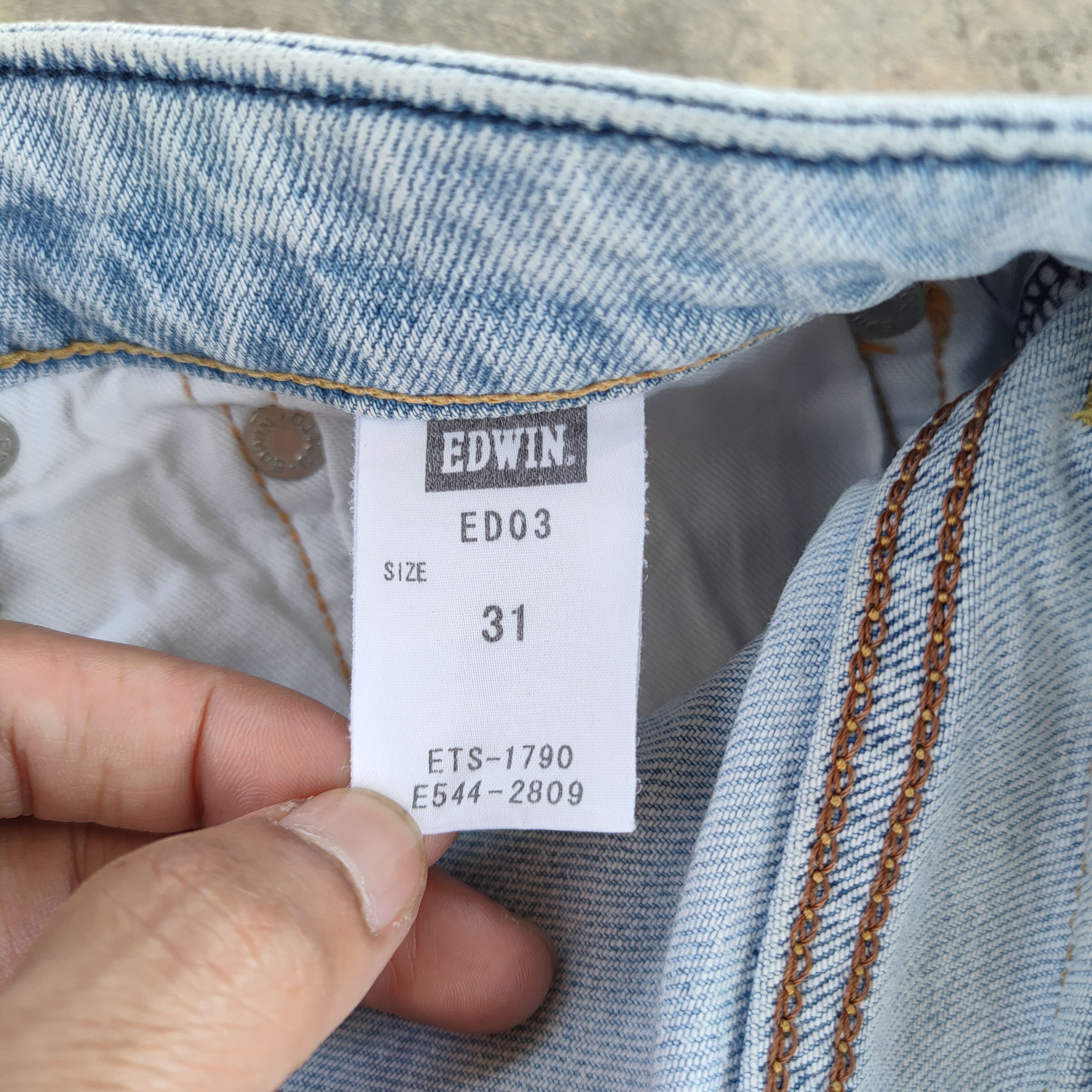 Edwin VINTAGE EDWIN LIGHT BLUE JEANS DENIM PANTS Size US 32 / EU 48 - 16 Thumbnail