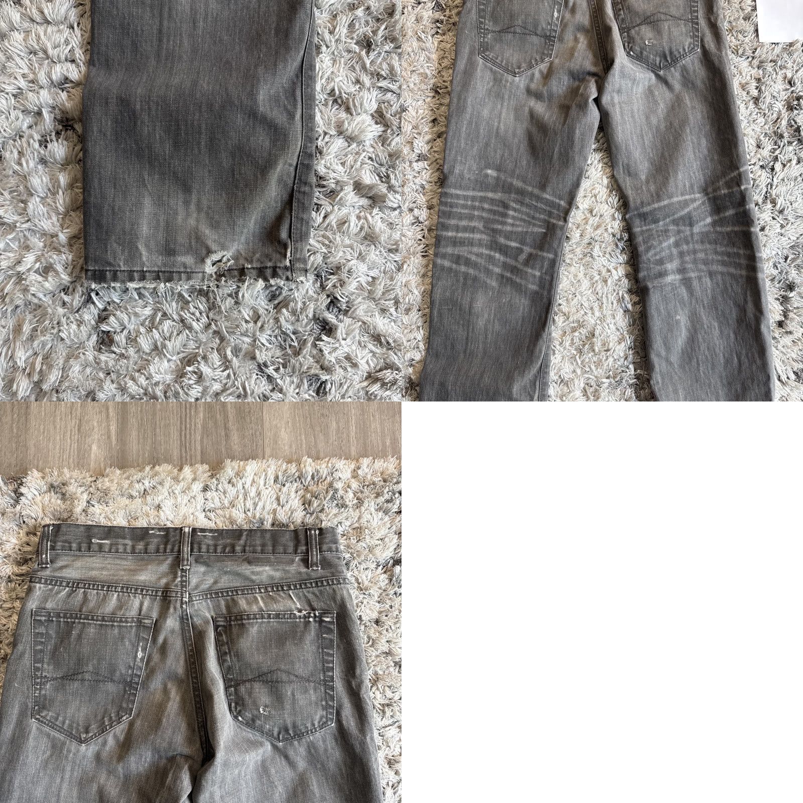 Vintage VINTAGE Aeropostale Gray Denim Straight Jeans Men 32x30 Distressed Y2K Size US 32 / EU 48 - 9 Thumbnail