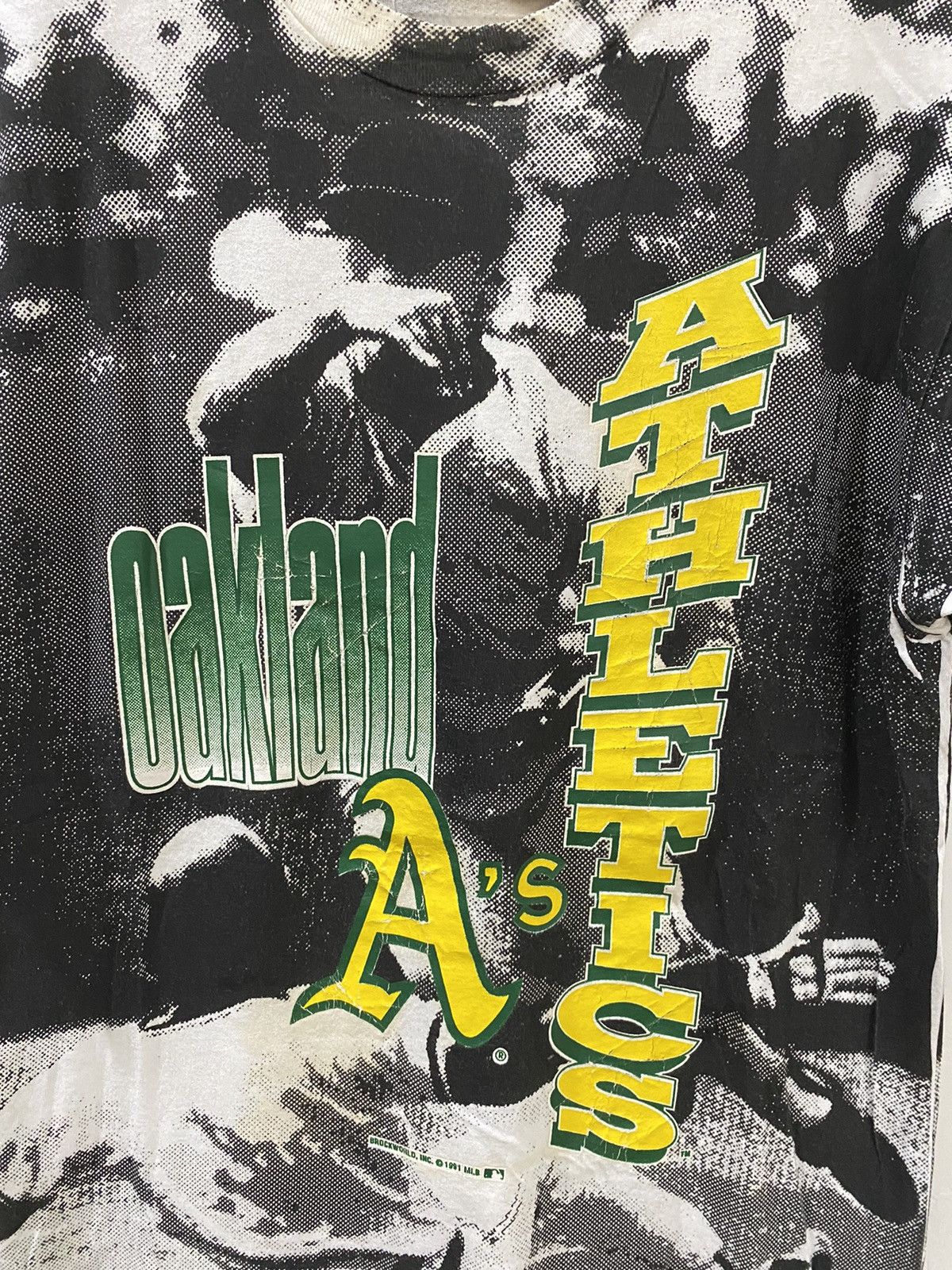 MLB × Swingster × Vintage 🔥 Vintage 1991 Oakland Athletics All Over Print Size US L / EU 52-54 / 3 - 3 Thumbnail