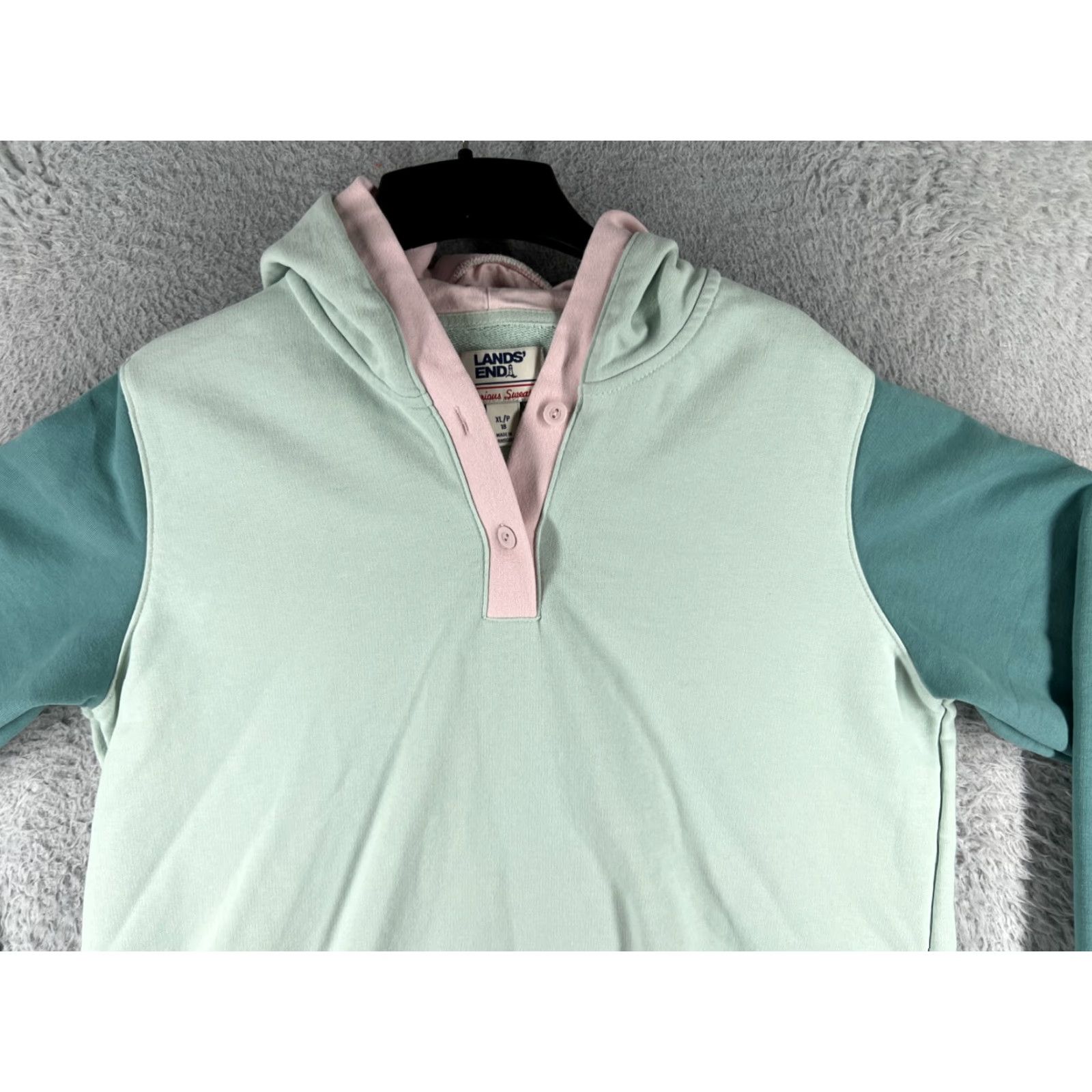 Lands' End VINTAGE Lands' End Women's Sweater XL Green Pastel 90s Casual Crew Neck Pullover Lightweight Size XL / US 12-14 / IT 48-50 - 7 Thumbnail