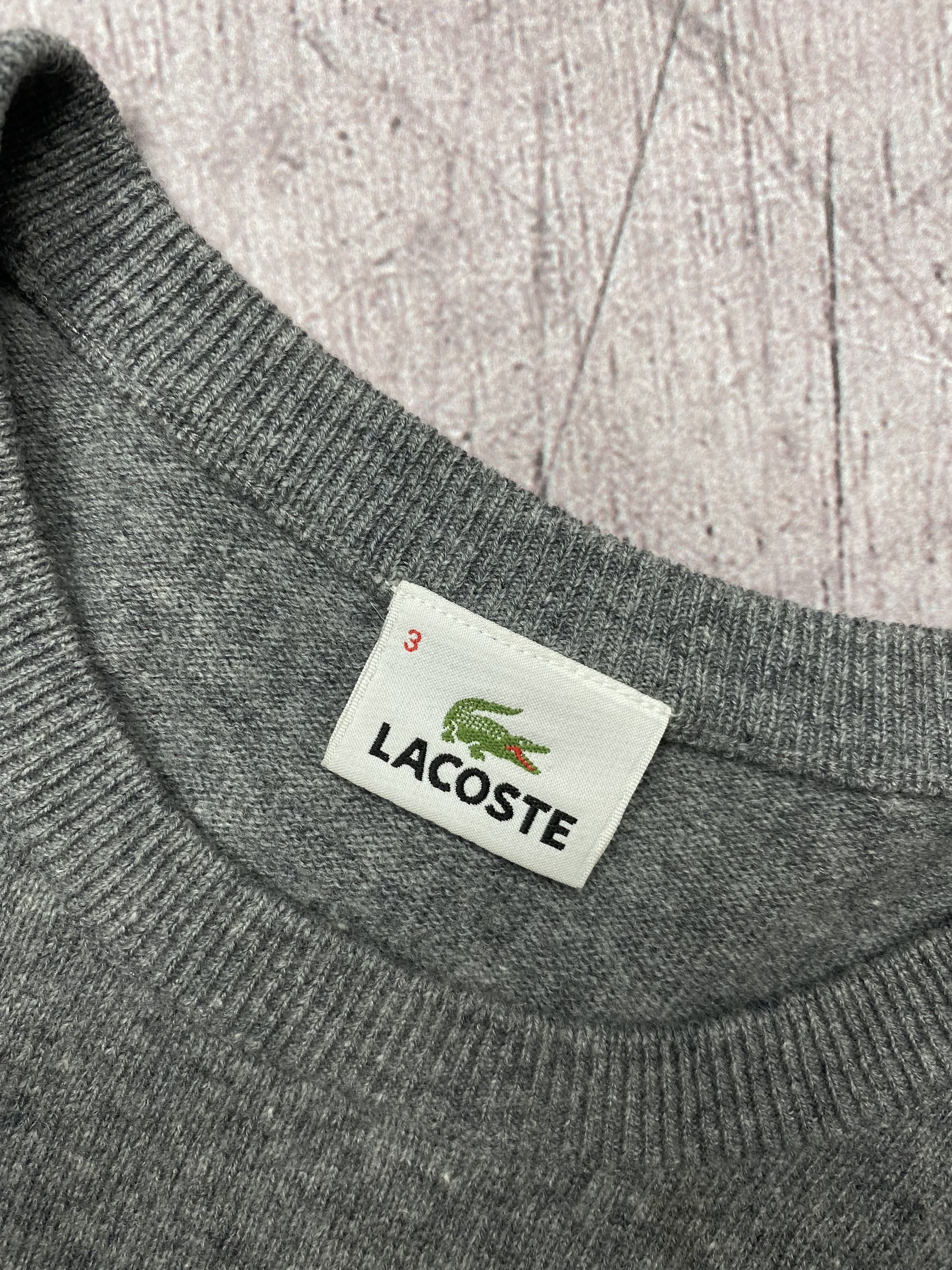 Lacoste × Vintage Lacoste Vintage Mens Wool Knit Crew Neck Sweater Size US S / EU 44-46 / 1 - 4 Thumbnail
