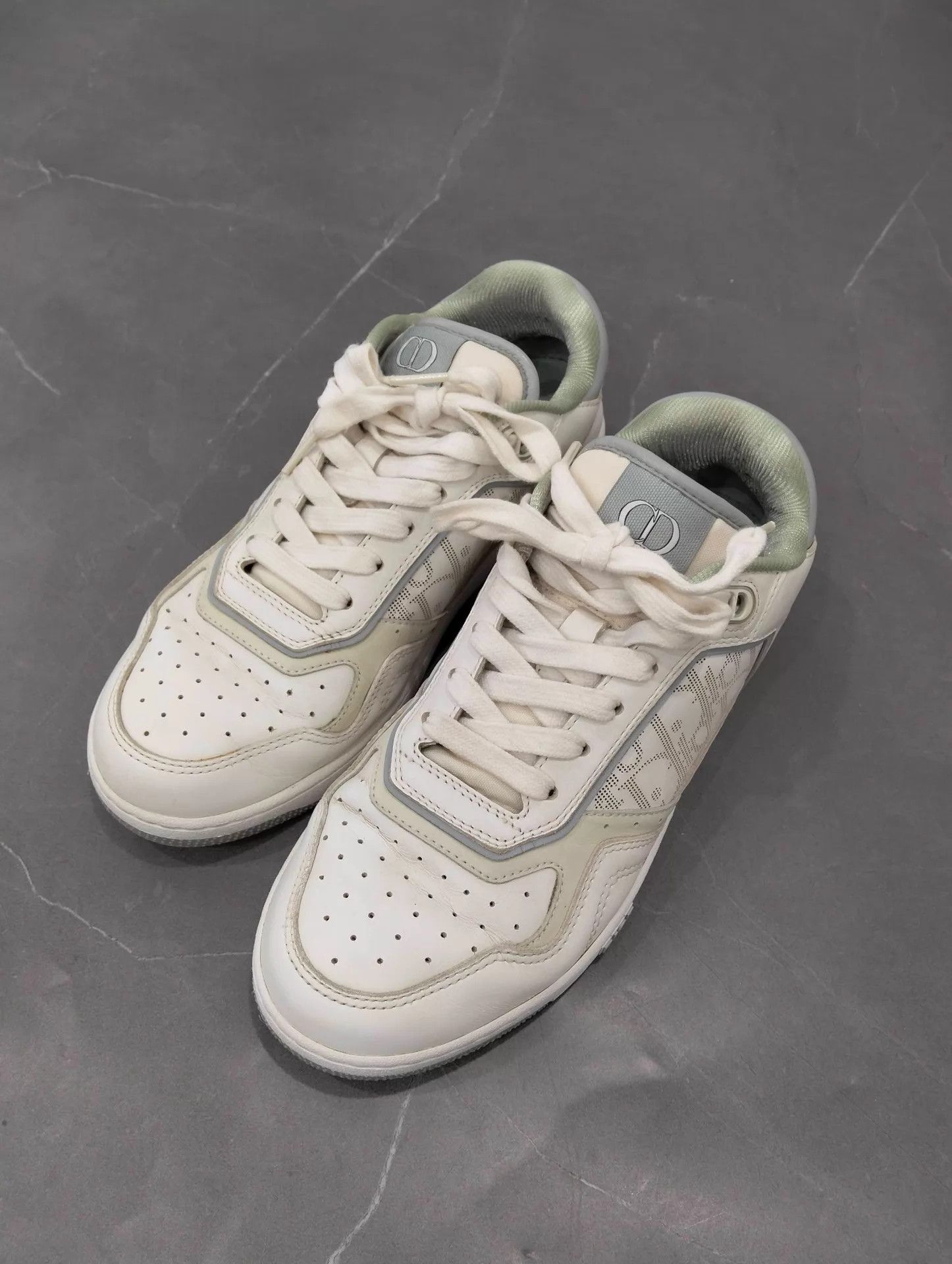 Dior Dior B27 White Gray Allover Print 39 Size US 8.5 / IT 38.5 - 1 Thumbnail