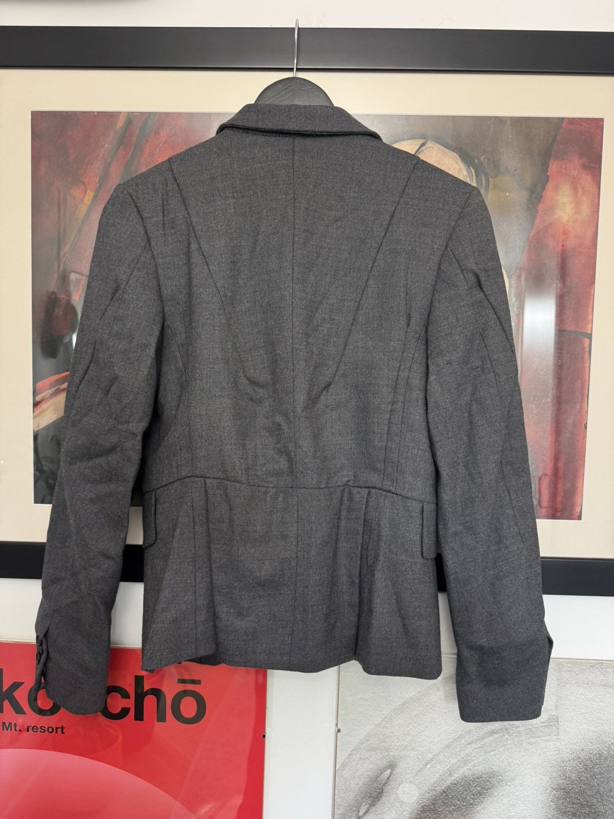 H&M × Maison Margiela Maison Martin Margiela x H&M Women Grey Wool Blazer Designer Size XS / US 0-2 / IT 36-38 - 2 Thumbnail