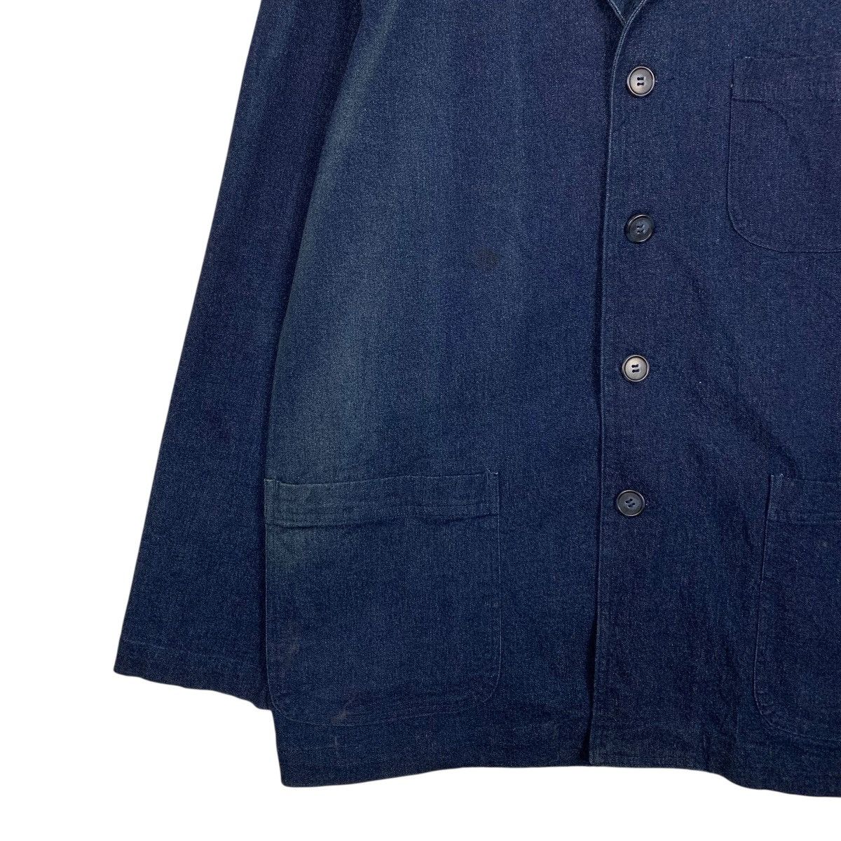 Japanese Brand Club Lamer Sashiko Indigo Denim Jacket Size US L / EU 52-54 / 3 - 3 Thumbnail