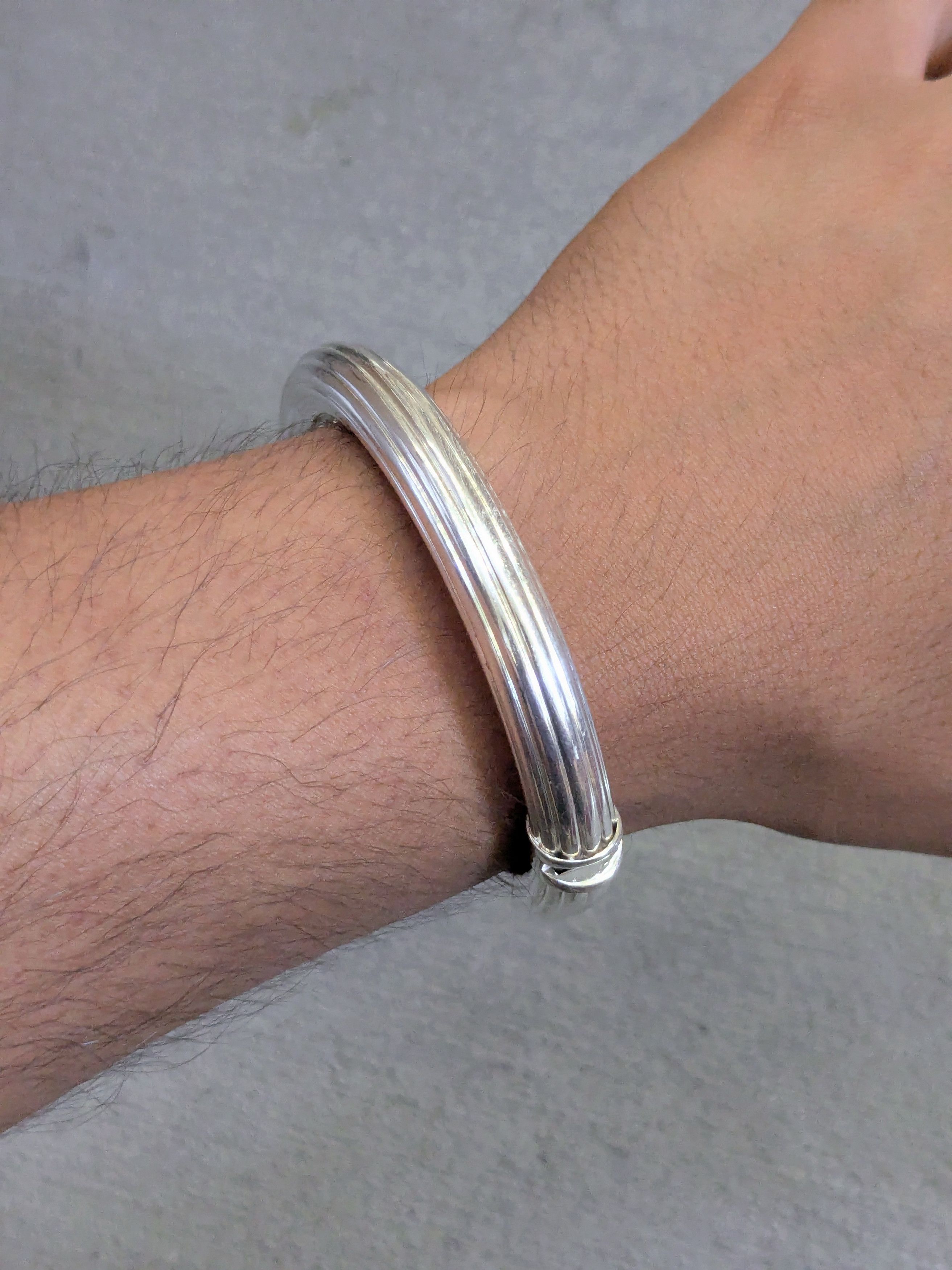 Jewelry Vintage Sterling Silver Bracelet Milor 7" Hinge Bangle Italy Size ONE SIZE - 11 Thumbnail