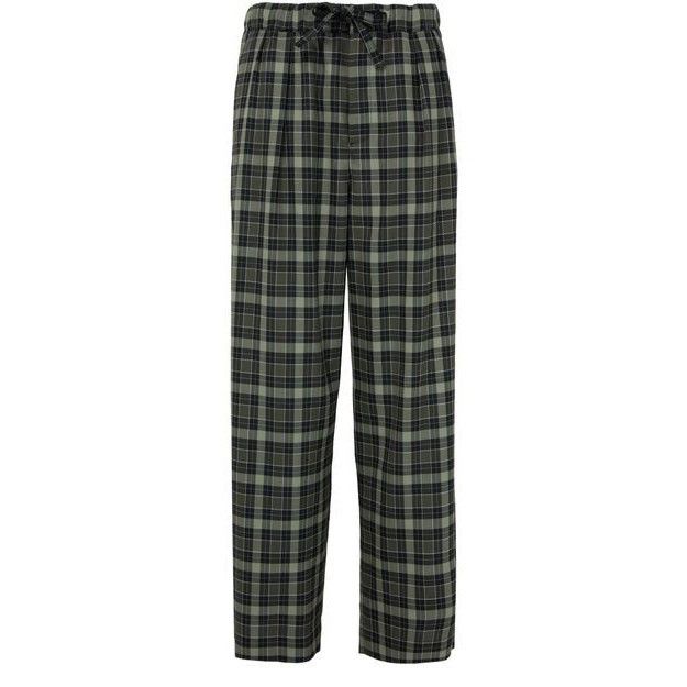 Loewe LOEWE Check Drawstring Green Black Wool Trousers Pants New & Size US 30 / EU 46 - 1 Thumbnail