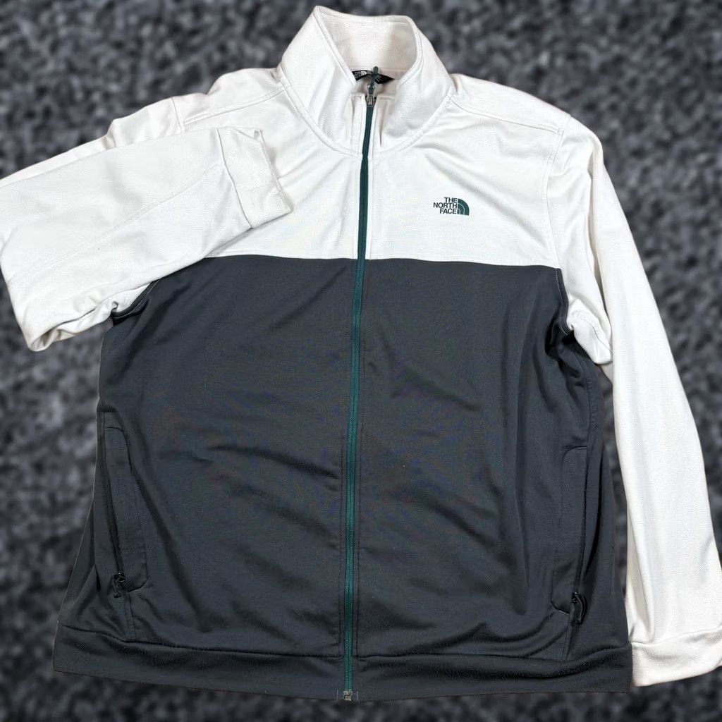 The North Face The North Face Jacket Full Zip Men XXL Lined Fleece Polyester White Grey Multicolor 2XL Regular Mens Size US XXL / EU 58 / 5 - 1 Thumbnail