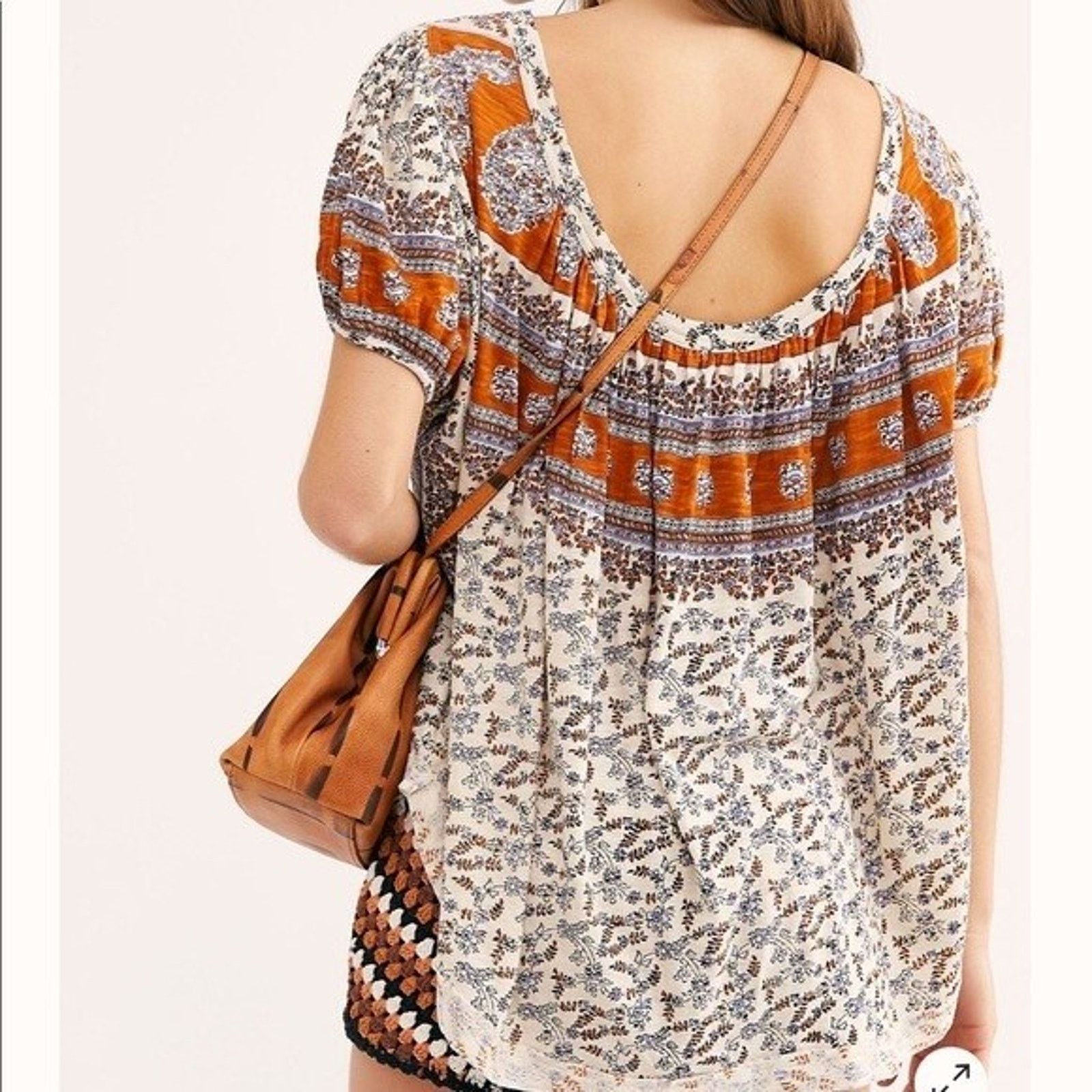 Free People Free People High-Low Paisley-Print T-Shirt M top A002089 Size M / US 6-8 / IT 42-44 - 5 Thumbnail