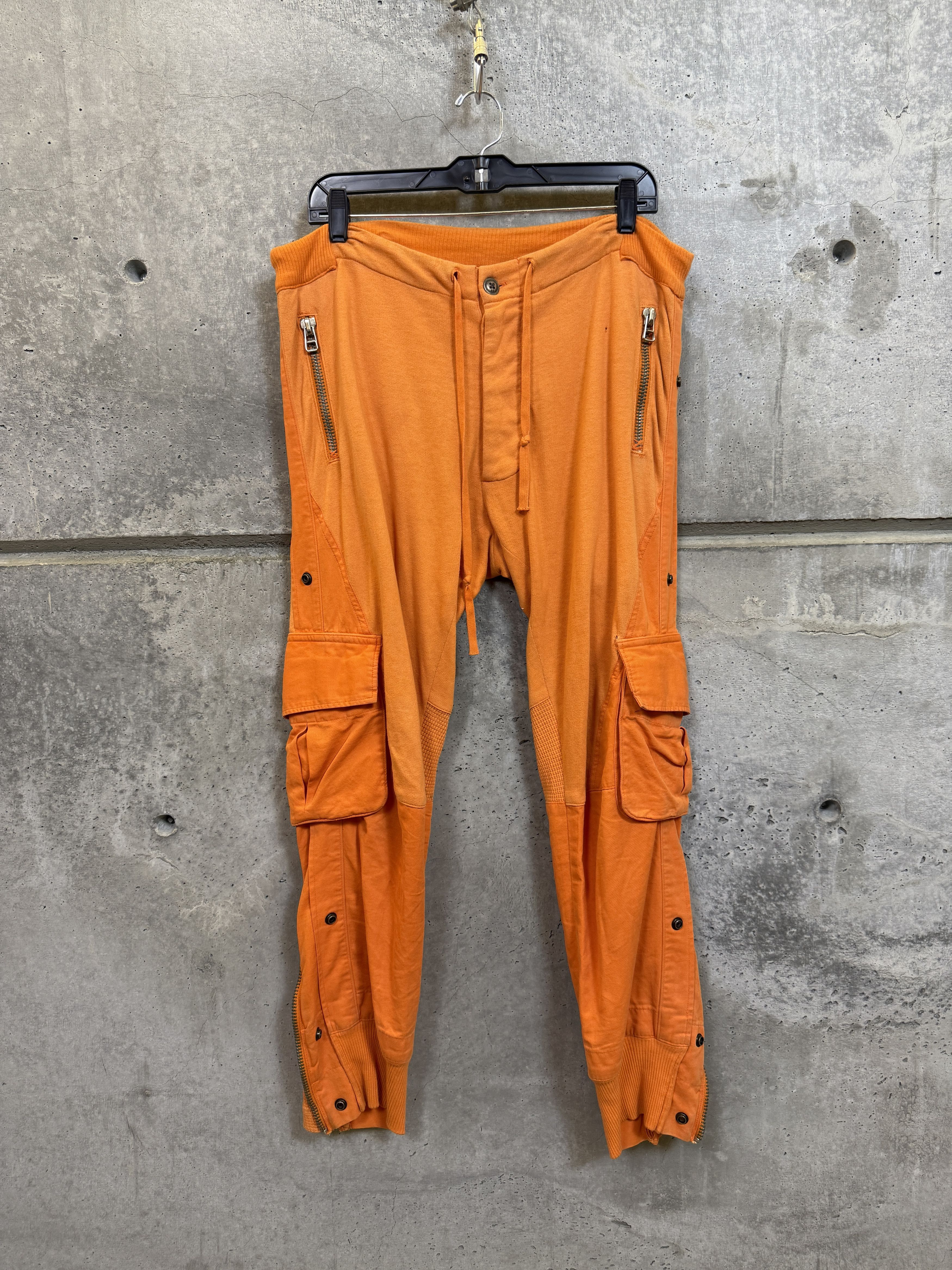 Greg Lauren Greg Lauren Sample Orange Cargo Zip Pants Size US 34 / EU 50 - 1 Thumbnail