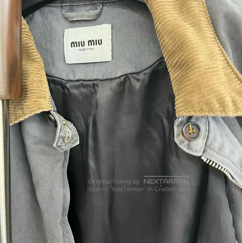 Miu Miu Miu Miu Gray Cotton Women's Jacket Size L . Size L / US 10 / IT 46 - 4 Thumbnail