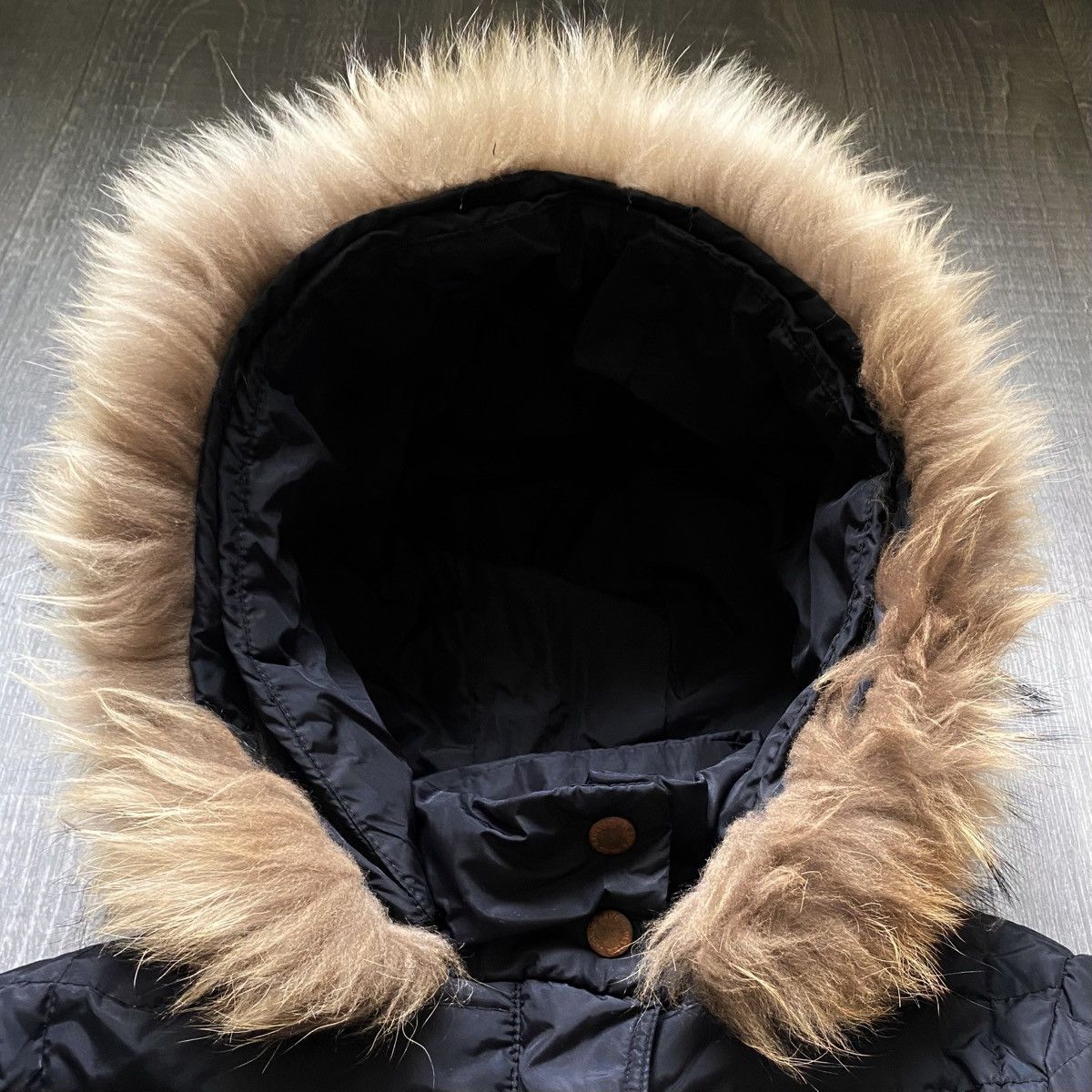 Jean Paul Gaultier Womens Jean’s Paul Gaultier Down Jacket Fur Trim Parka Black Size S / US 4 / IT 40 - 14 Thumbnail