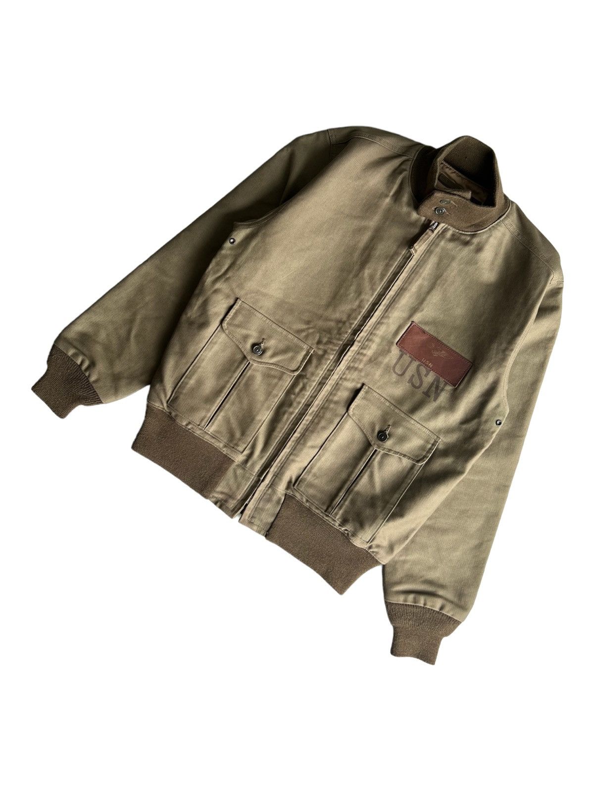 Buzz Rickson's 1930s USN Type 37J1 Aviator Spring Flying Jacket Bronson MFG Size US M / EU 48-50 / 2 - 4 Thumbnail