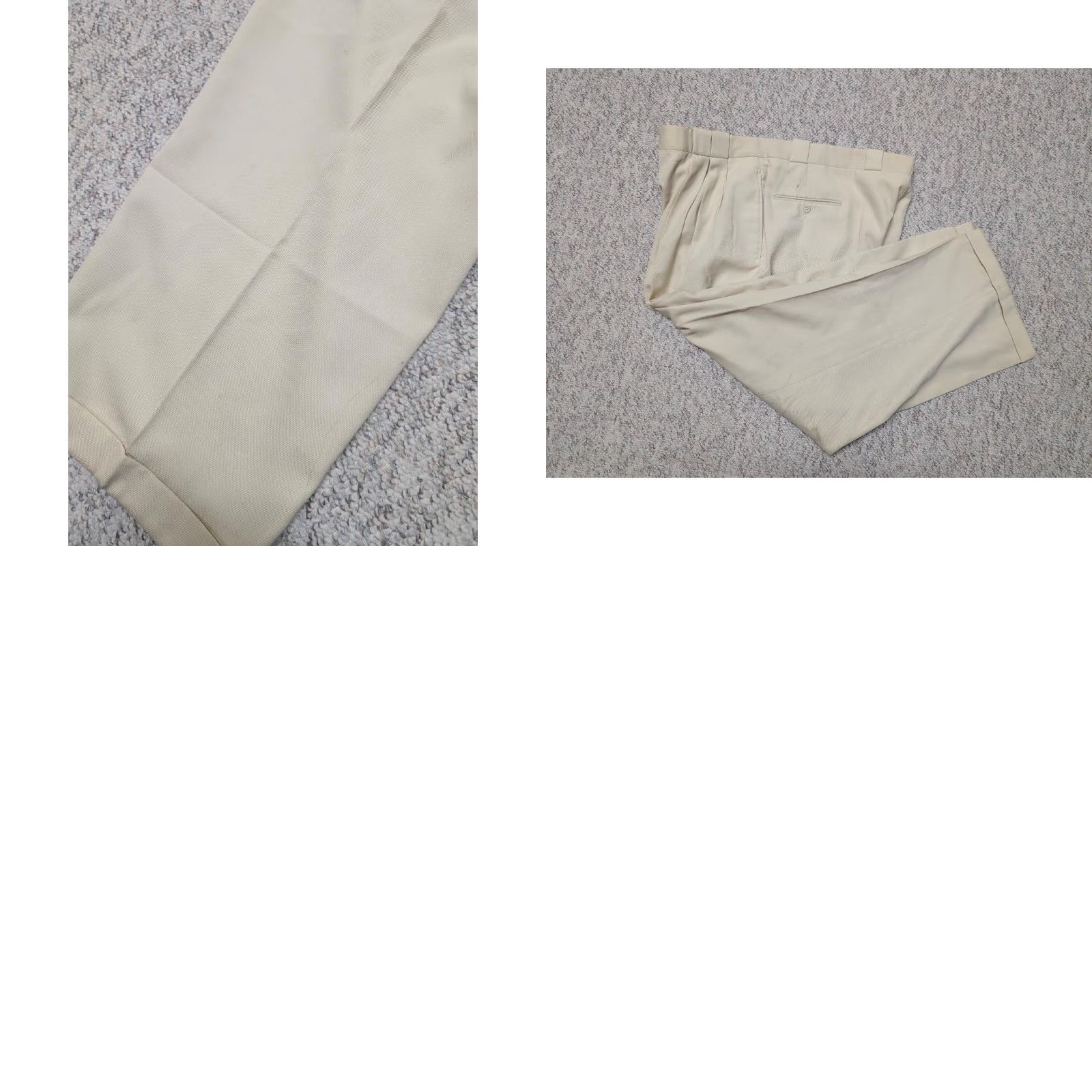 Vintage VINTAGE Bachrach dress pants 42x30 Swing pleated wool baggy loose cream off-white Swing 1950's Mens Size US 42 / EU 58 - 8 Thumbnail