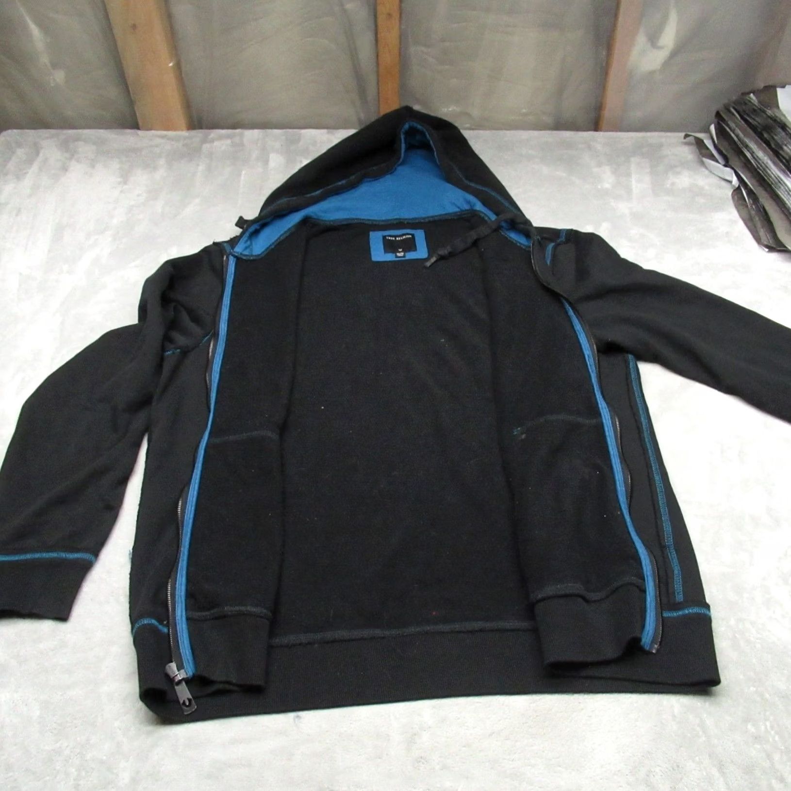 True Religion True Religion Hoodie Mens XL Black Full Zip Fleece Lined Graphic Sweatshirt Size US XL / EU 56 / 4 - 4 Thumbnail