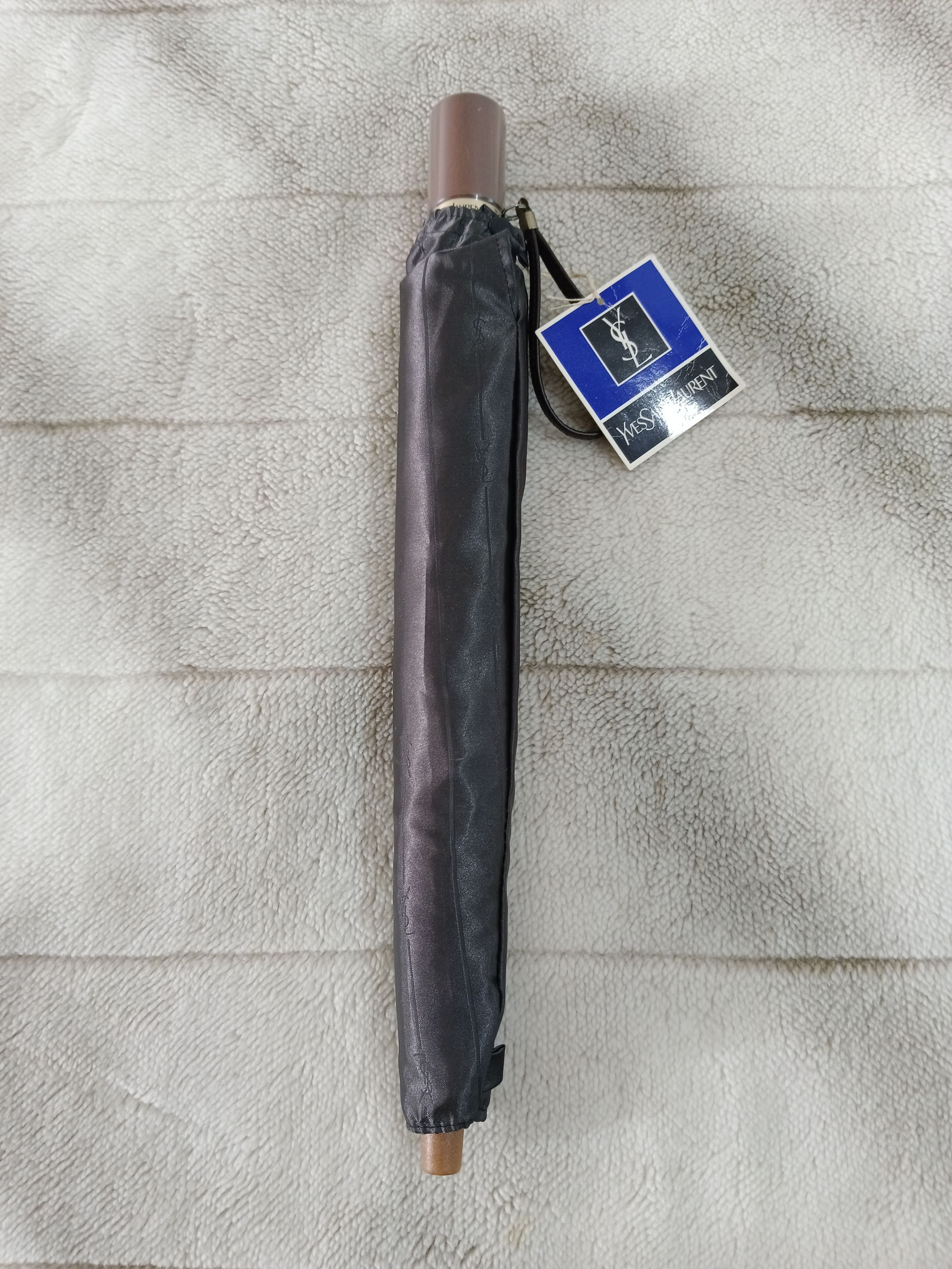 Yves Saint Laurent Yves Saint Lauren Monogram Folding Umbrella Size ONE SIZE - 9 Thumbnail