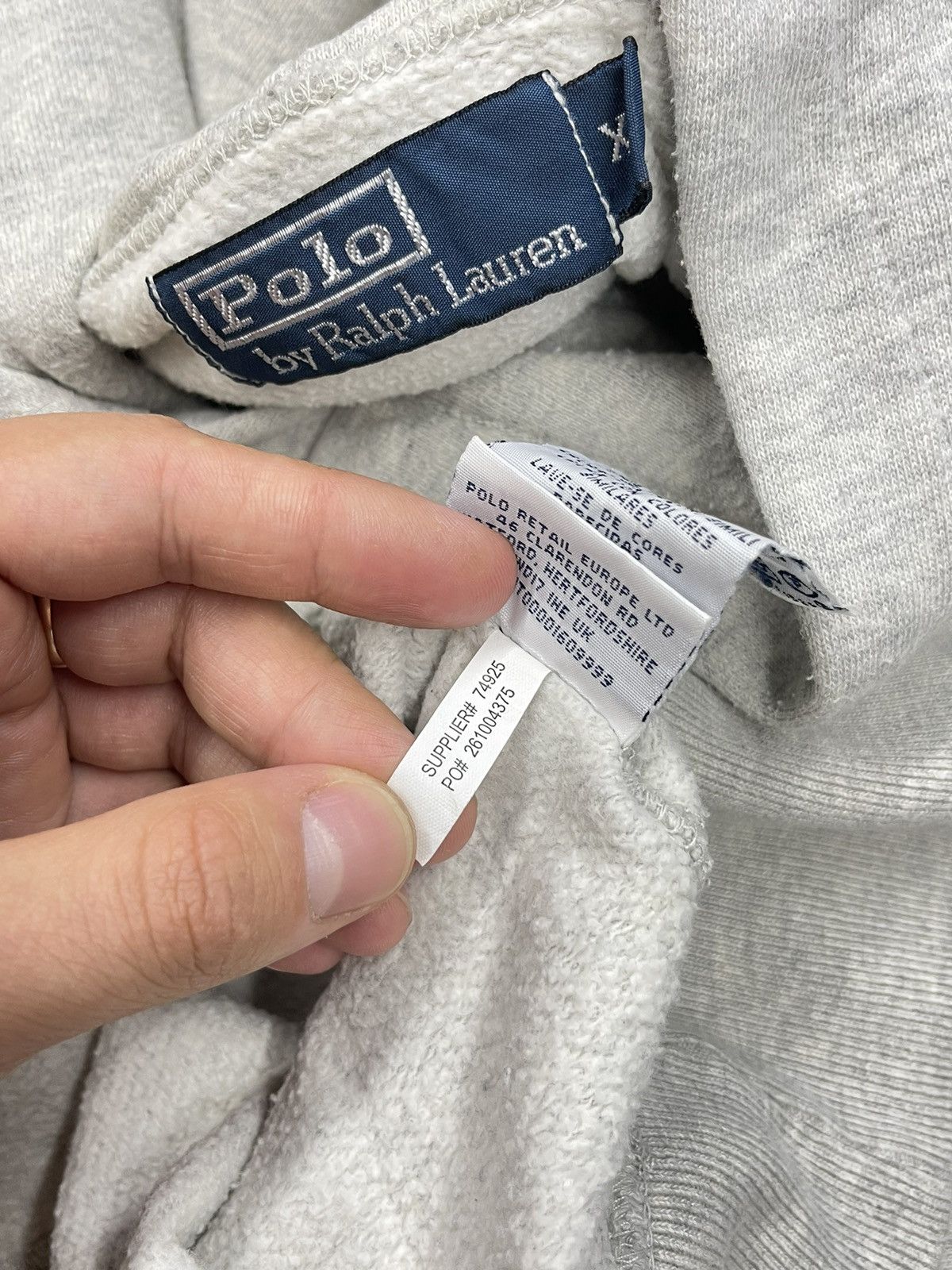 Polo Ralph Lauren Vintage Polo Ralph Lauren Grey Hoodie Y2K Rugby Size US XL / EU 56 / 4 - 10 Thumbnail