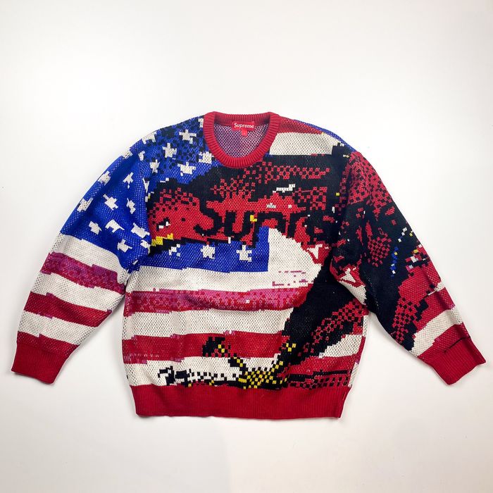 Supreme Supreme Digital Flag Sweater SS21 | Grailed