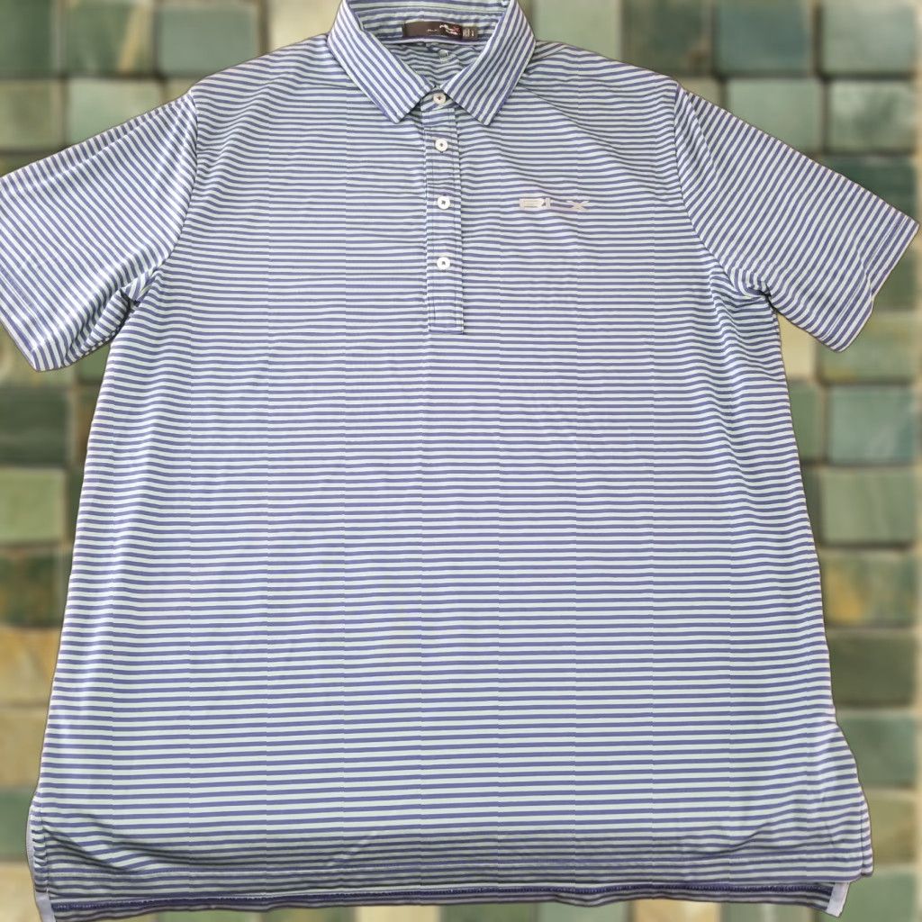 RLX Ralph Lauren RLX Ralph Lauren Polo Shirt Adult Large Blue Green Stretch Golf Performance Mens Size US L / EU 52-54 / 3 - 1 Thumbnail