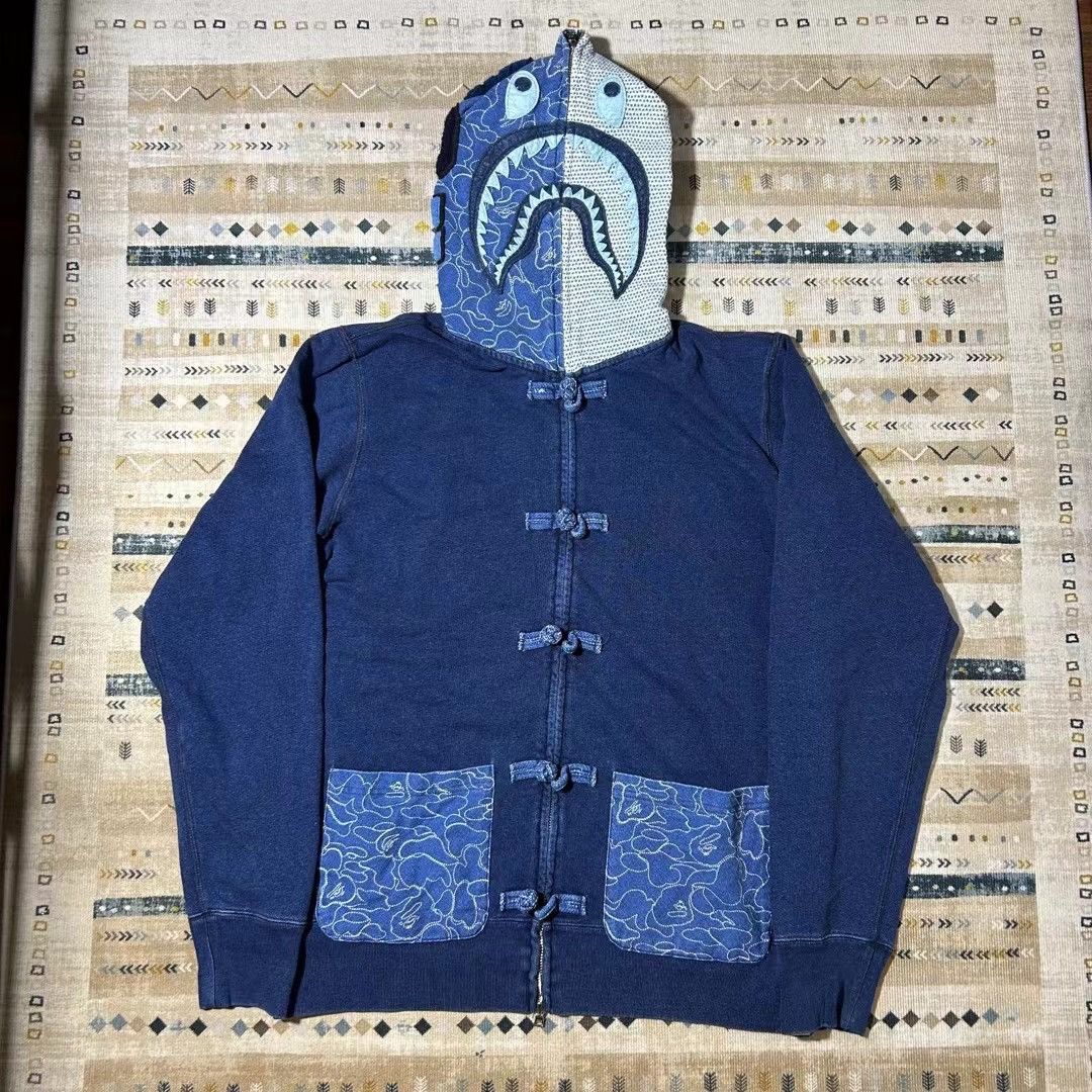 image of Bape Shark Jacket in Blue, Men's (Size XL)