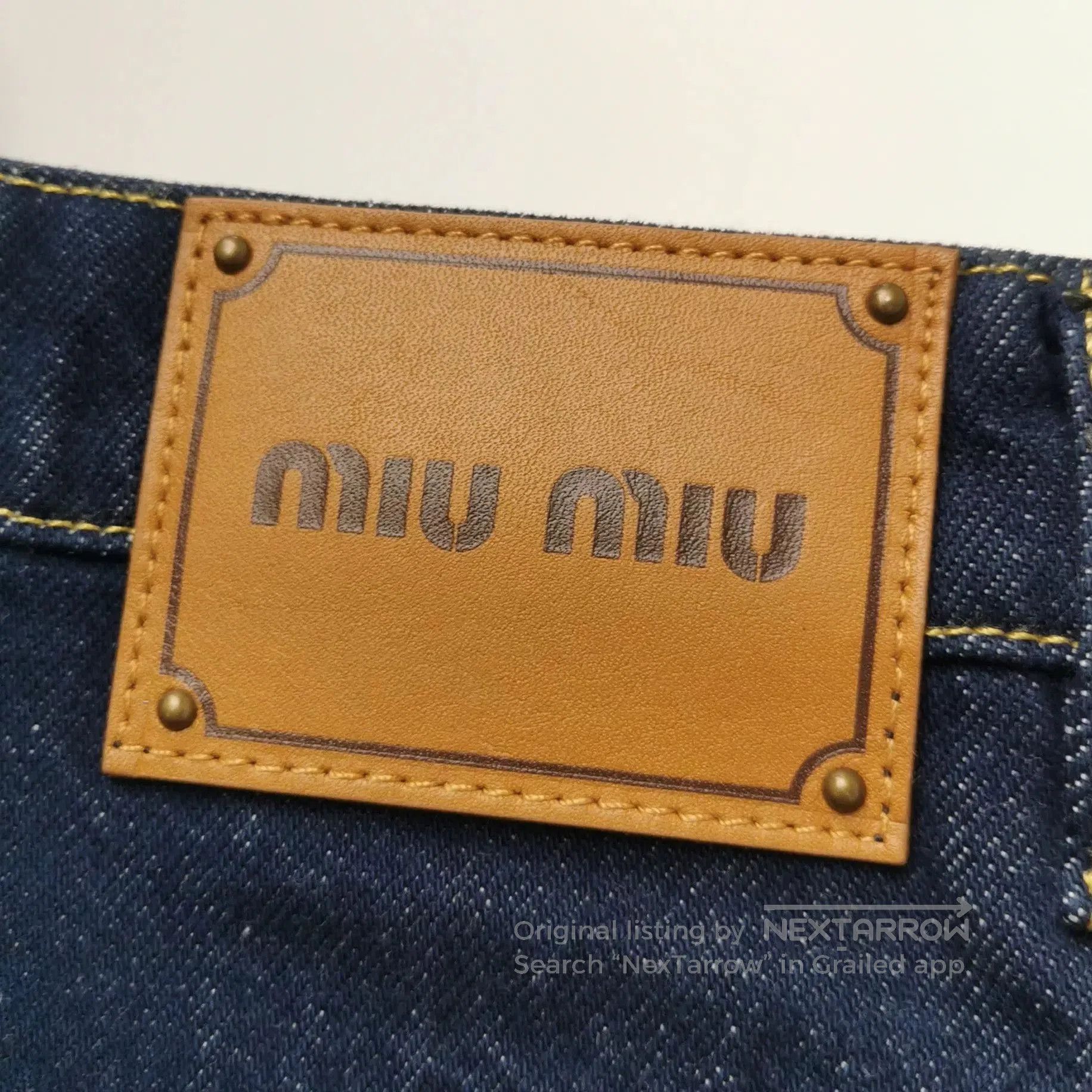 Miu Miu Miu Miu Cotton Denim Pants Size 28. Size 28" / US 6 / IT 42 - 3 Thumbnail