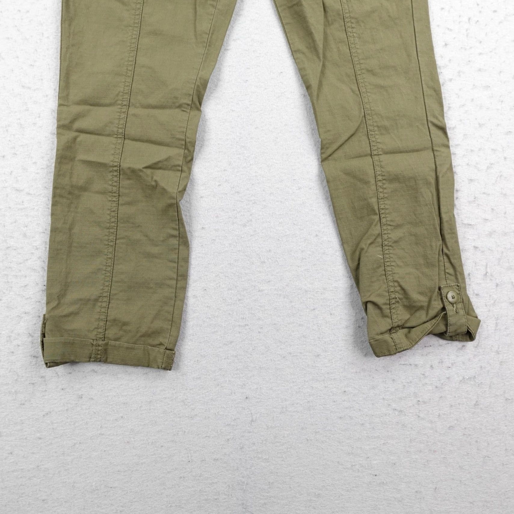 Prana Prana Pants Women Size 2 Green Capri Roll Up Chino Rip Stop Hiking Trail Organic Size 26" / US 2 / IT 38 - 3 Thumbnail