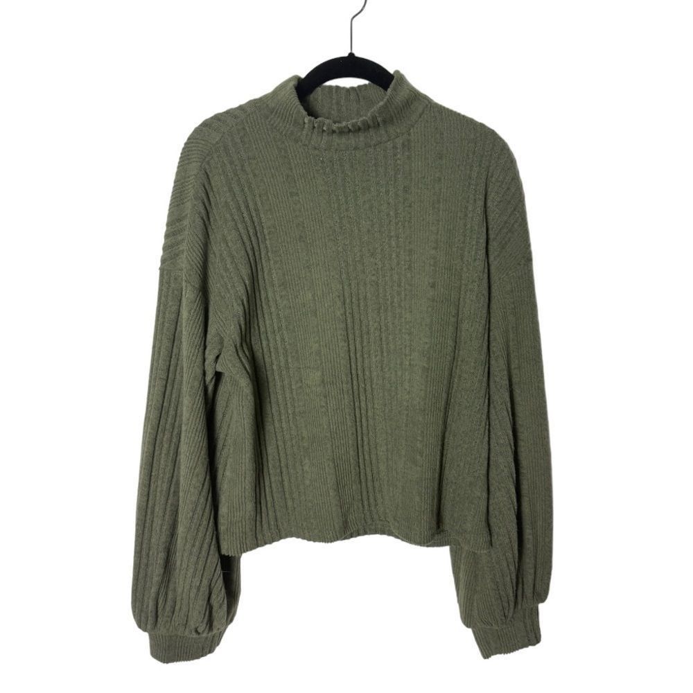 Shein SHEIN SZ S Essnce Funnel Neck Lantern Sleeve Rib-knit sweter Size S / US 4 / IT 40 - 4 Thumbnail