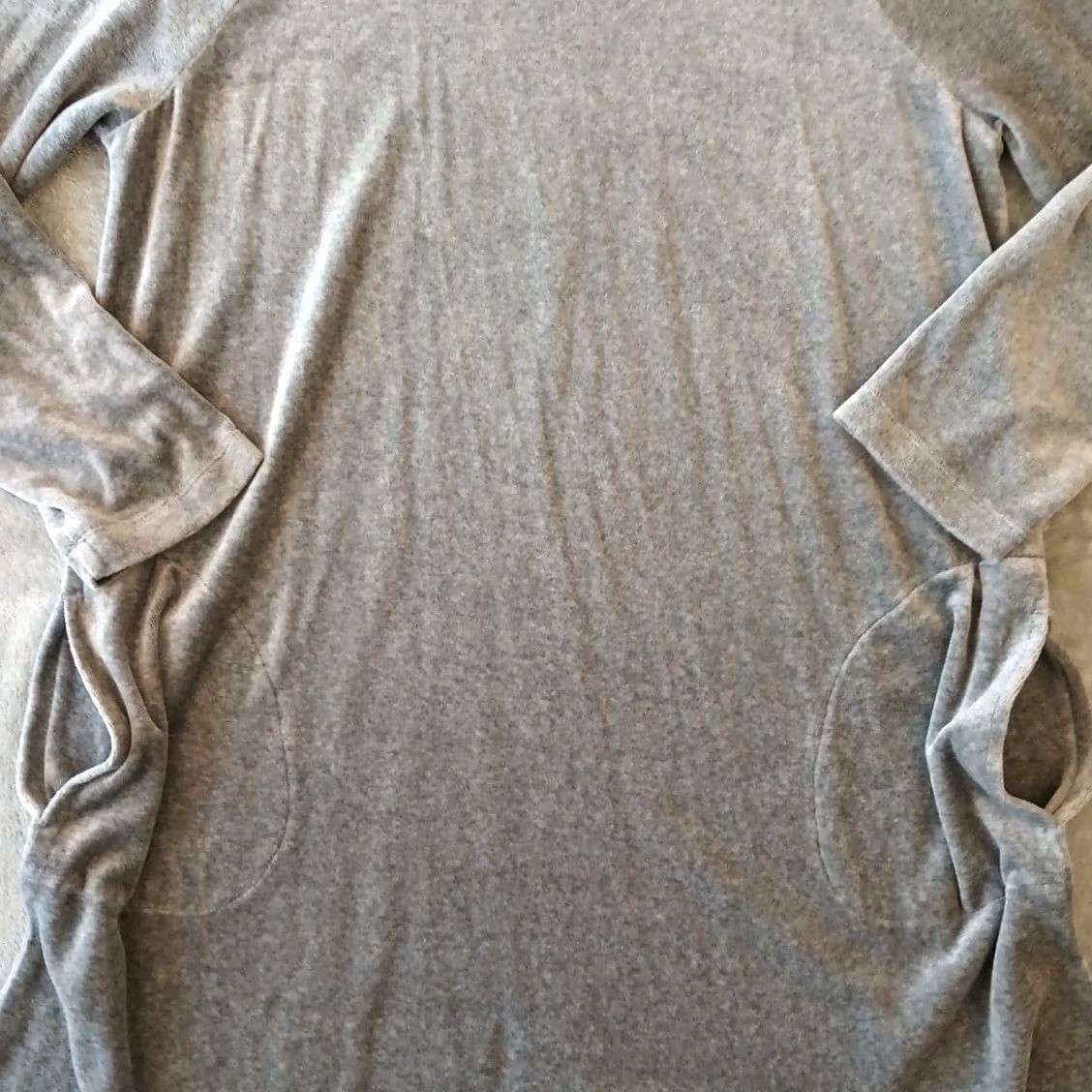 J. Jill J.Jill Shift Dress XL Gray Velour Long Sleeve Pockets Knee Length Women Regular Vintage: No Size XL / US 12-14 / IT 48-50 - 4 Thumbnail