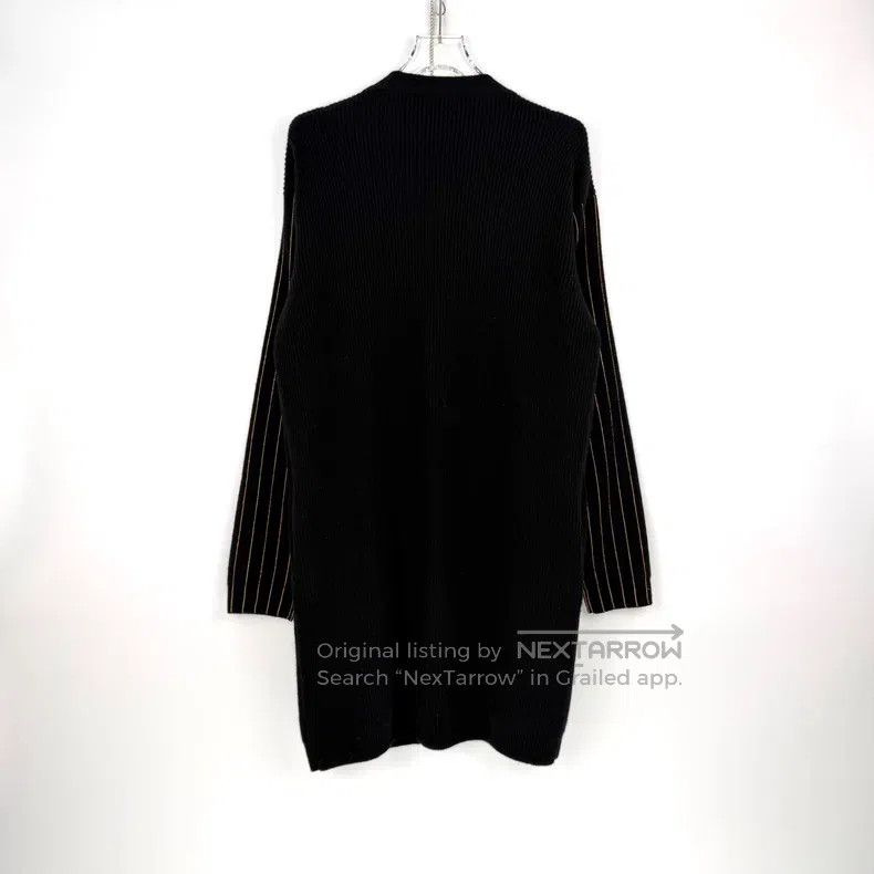 Fendi Fendi Black vertical striped gold thread cashmere cardigan Size US M / EU 48-50 / 2 - 4 Thumbnail