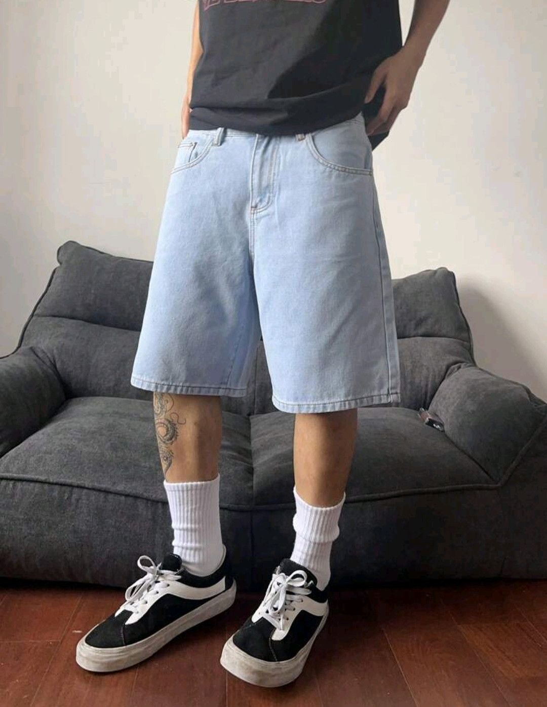 Japanese Brand × Vintage Dads Denim Shorts Vintage Style Y2K Grown Ups Size US 35 - 1 Thumbnail